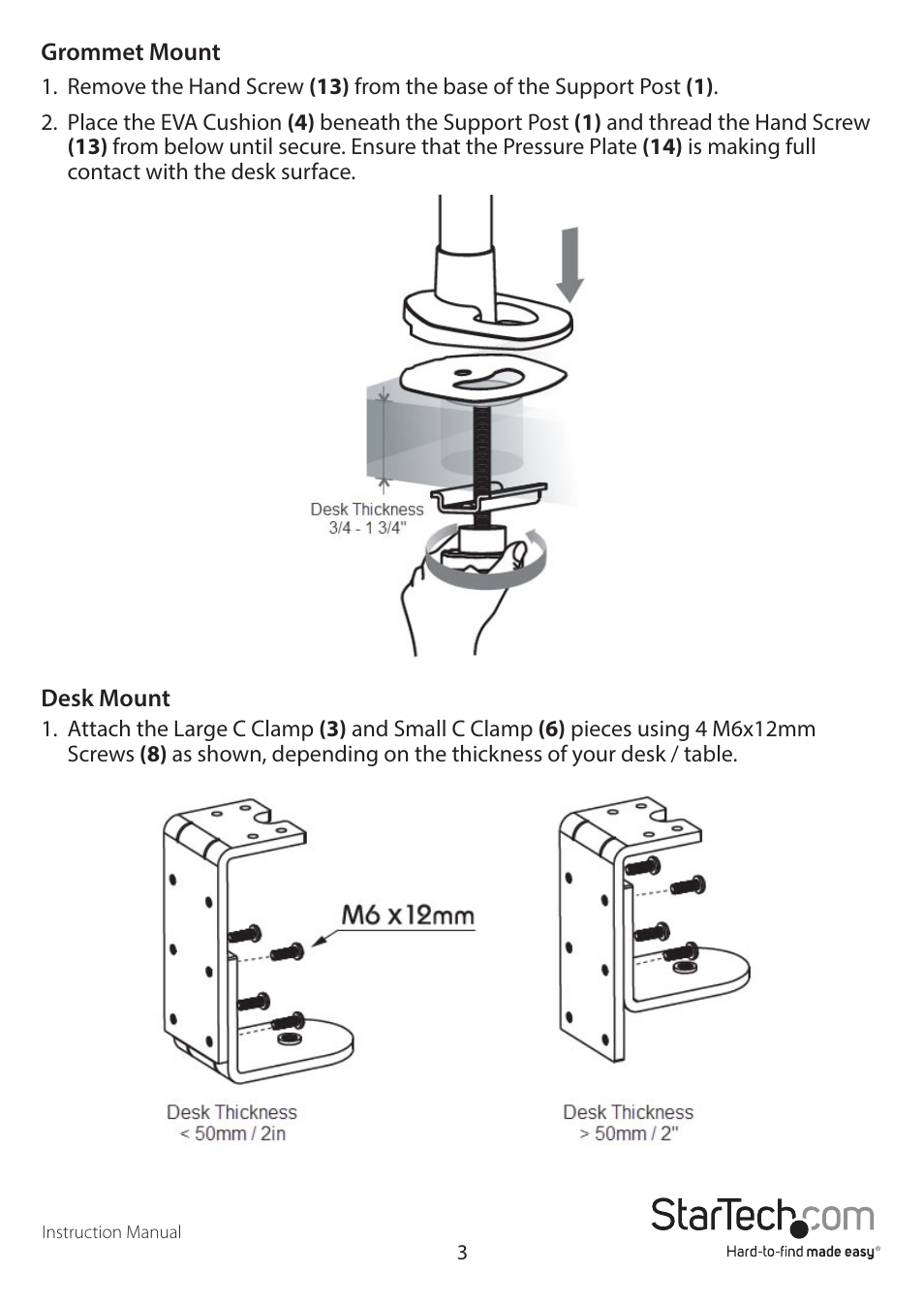 StarTech.com ARMPIVOT User Manual | Page 6 / 13