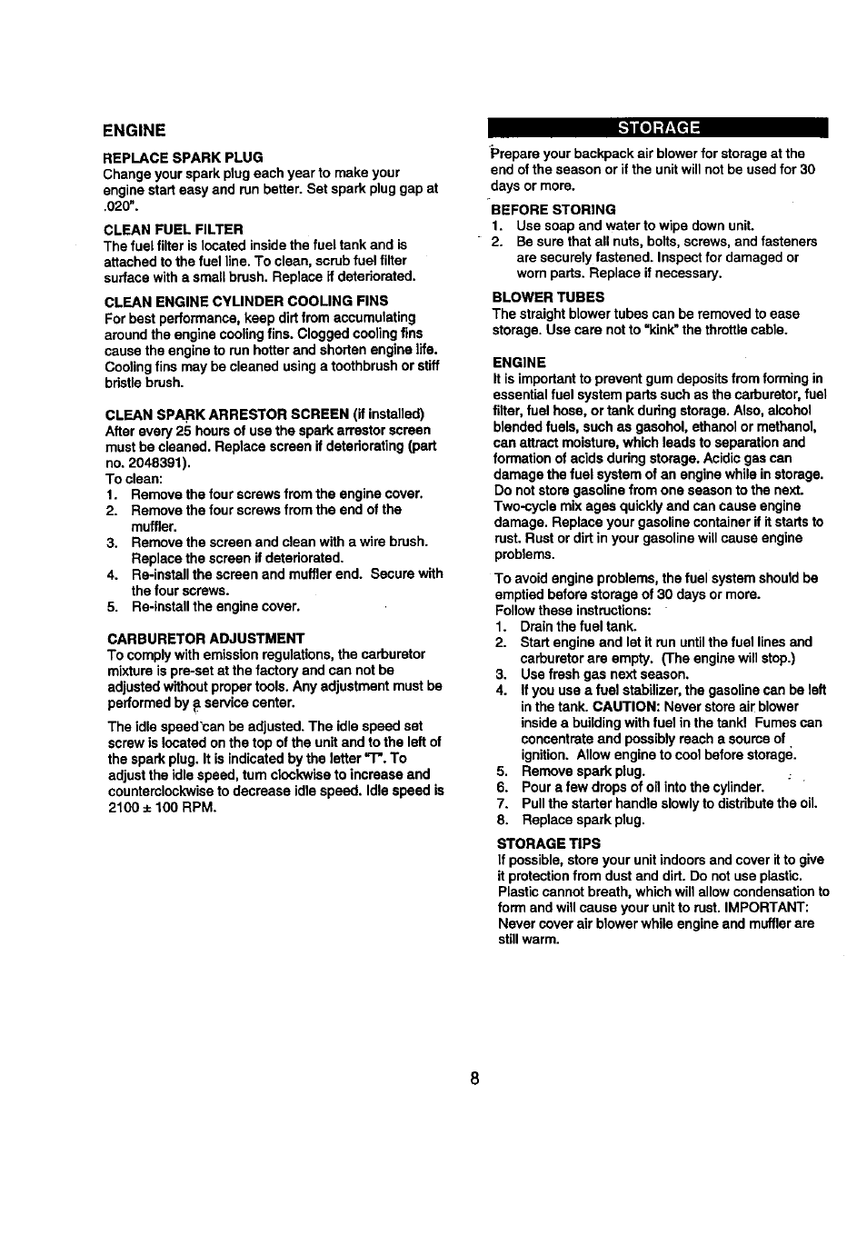 Craftsman 360.796900 User Manual | Page 8 / 16