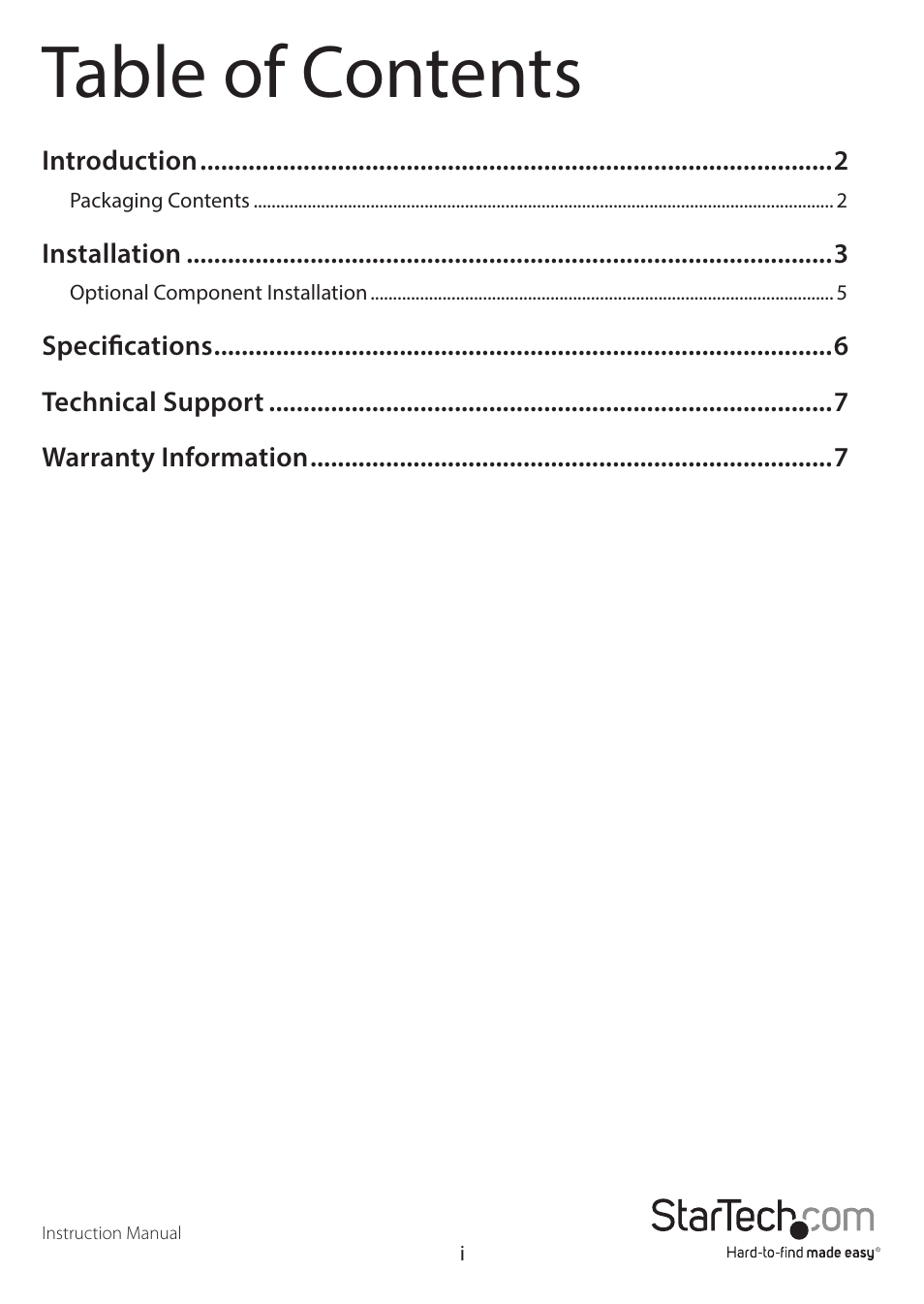 StarTech.com 4POSTRACK25U User Manual | Page 3 / 10