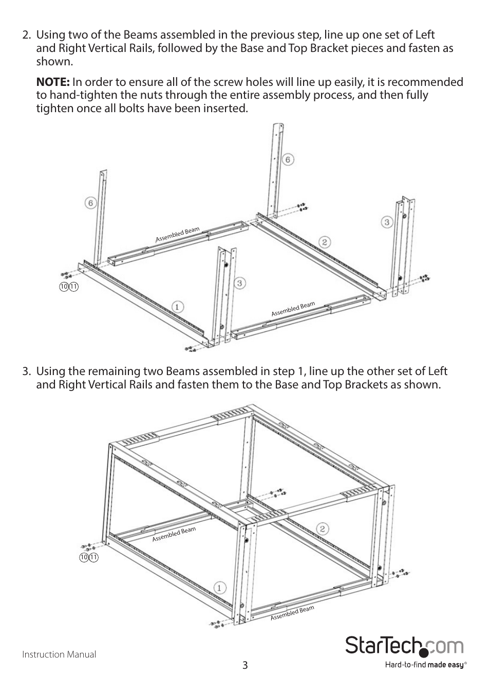 StarTech.com 4POSTRACK25U User Manual | Page 6 / 10