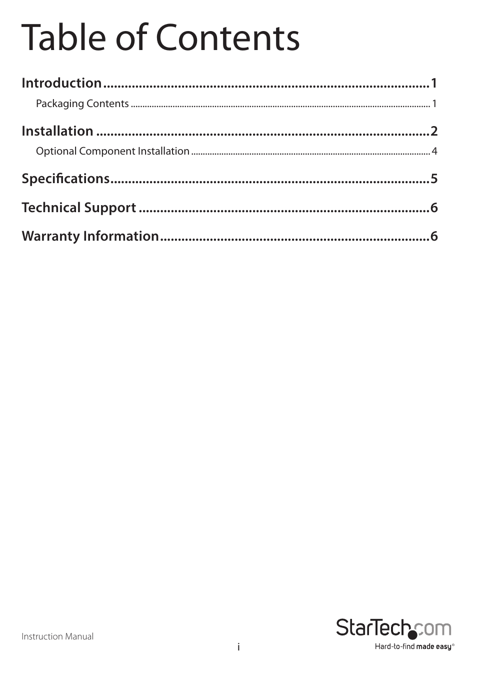StarTech.com 4POSTRACK42 User Manual | Page 3 / 10