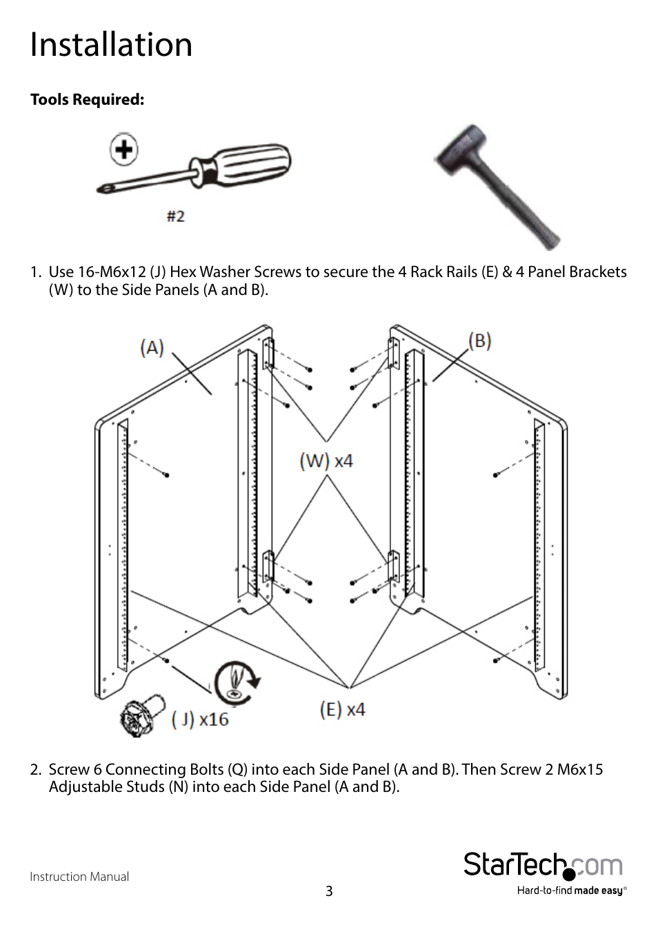 Installation | StarTech.com RKWOODCAB12 User Manual | Page 5 / 14