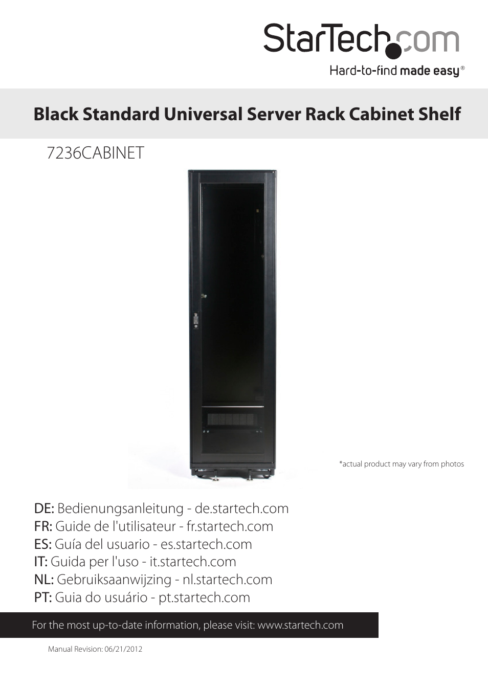 StarTech.com 7236CABINET User Manual | 11 pages