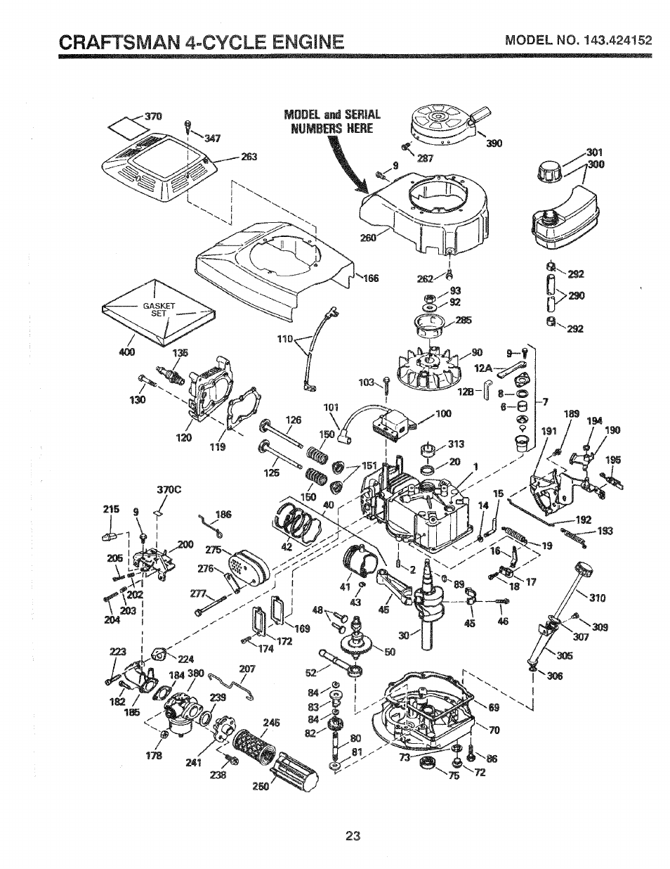 Craftsman 4-cycle engine | Craftsman 917.372480 User Manual | Page 23 / 28