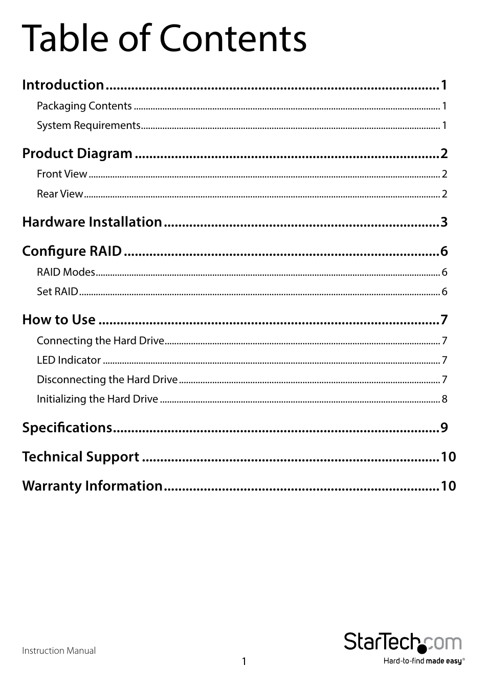 StarTech.com S3520WU33ER User Manual | Page 3 / 13