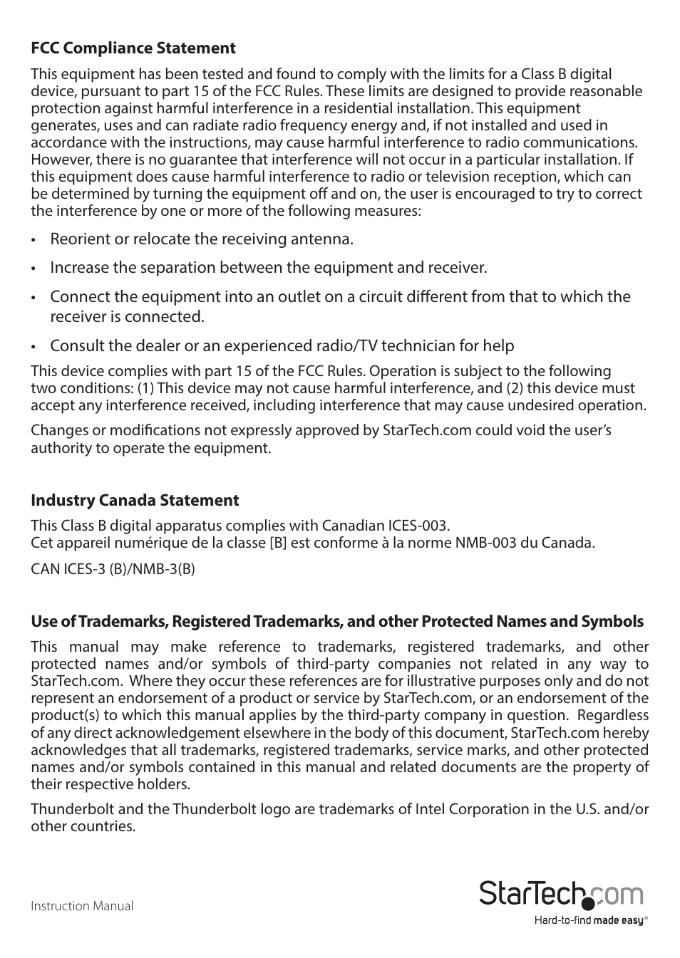 StarTech.com S354SMTB2R User Manual | Page 2 / 26