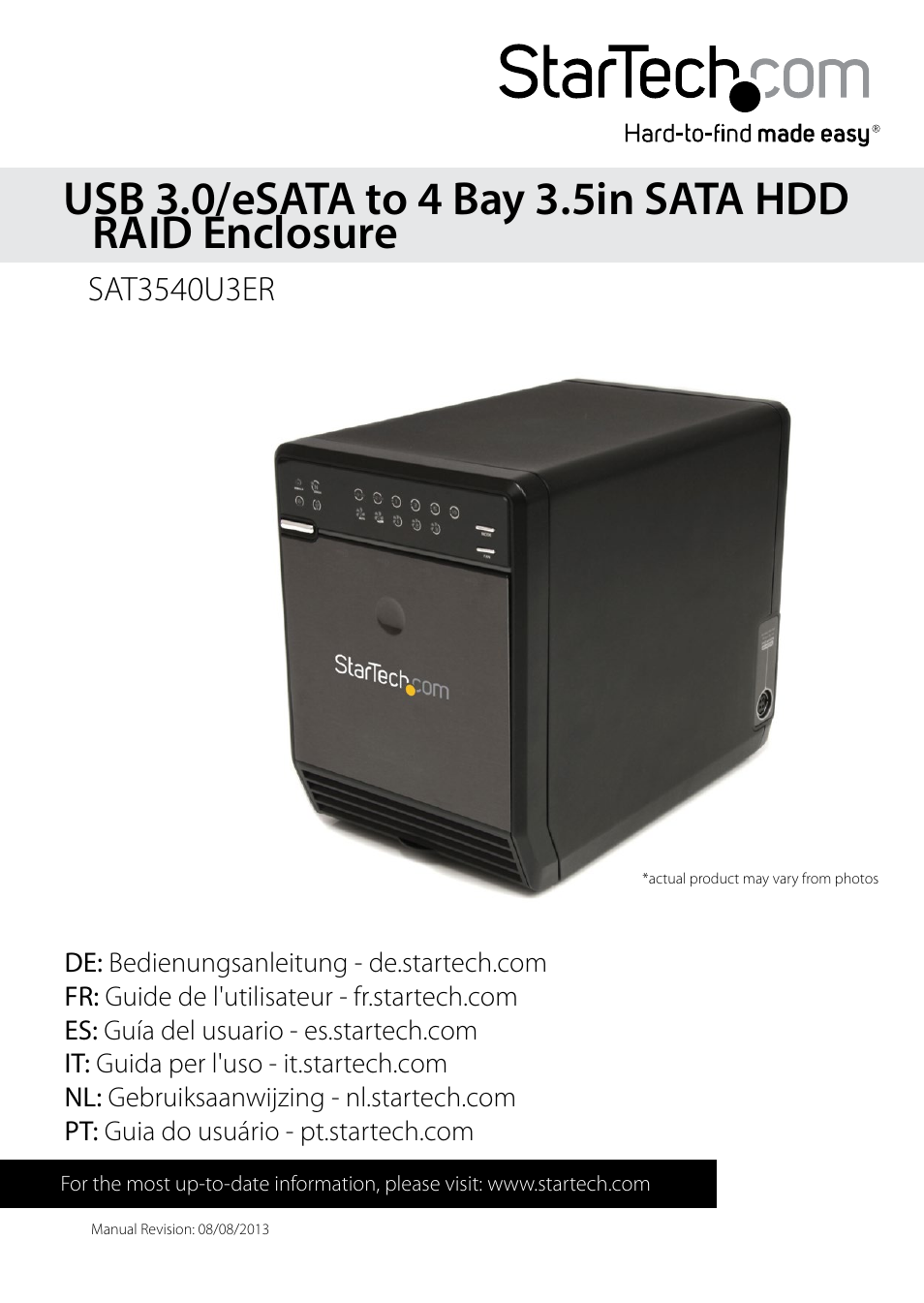StarTech.com SAT3540U3ER User Manual | 13 pages