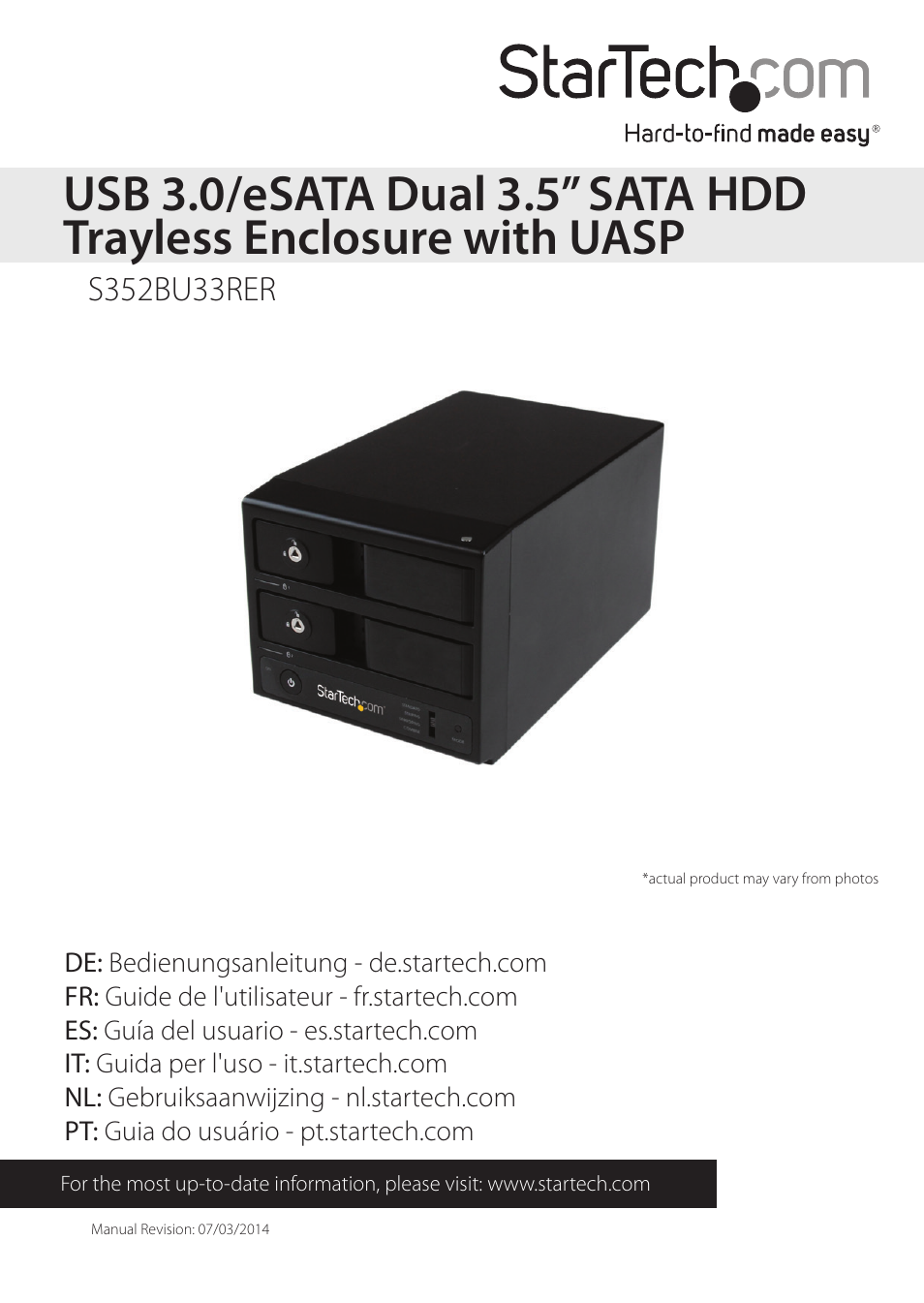 StarTech.com S352BU33RER Manual User Manual | 14 pages
