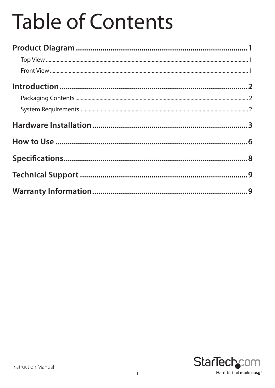 StarTech.com S2510BMU33 User Manual | Page 3 / 13
