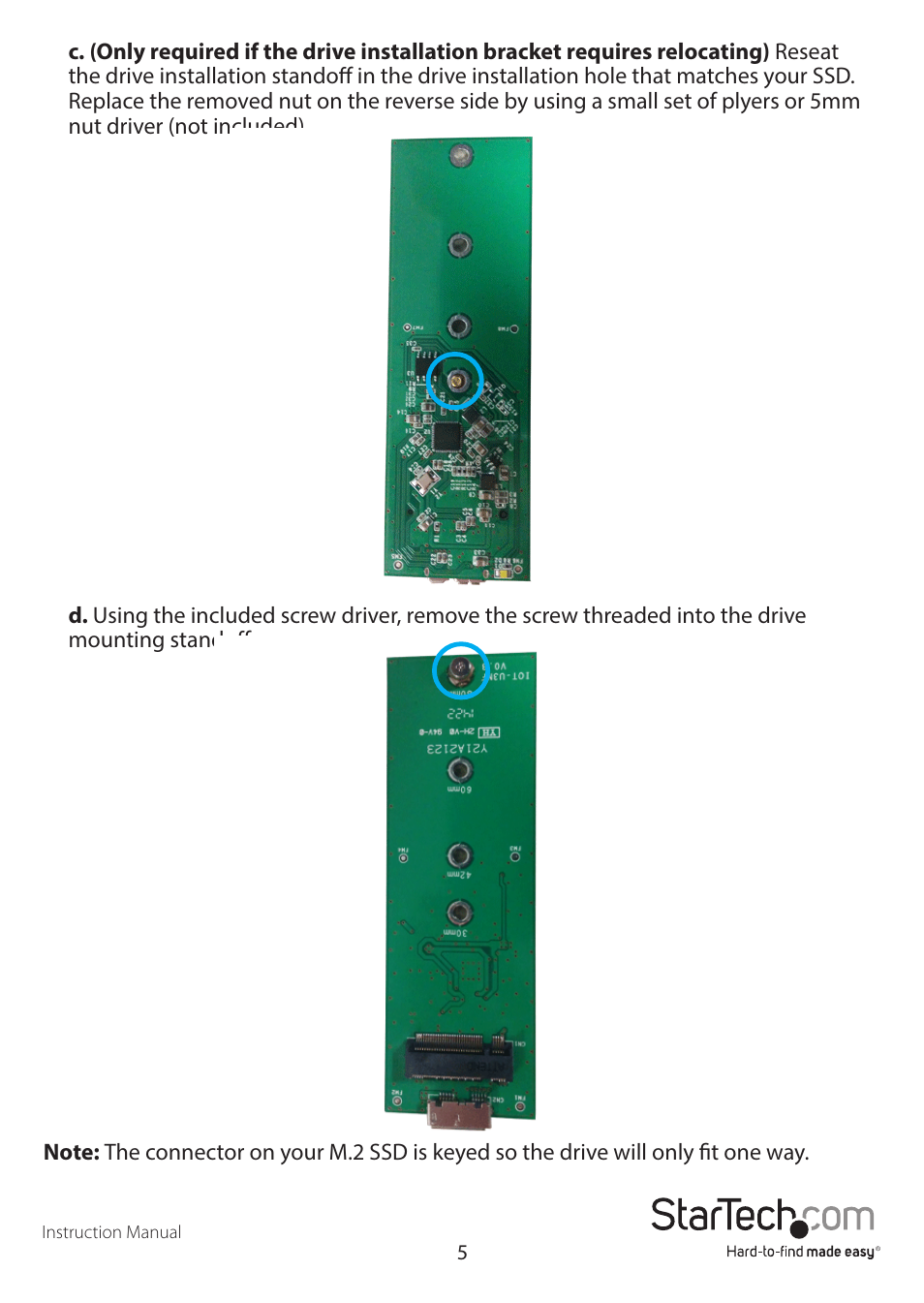 StarTech.com SM2NGFFMBU33 User Manual | Page 8 / 14