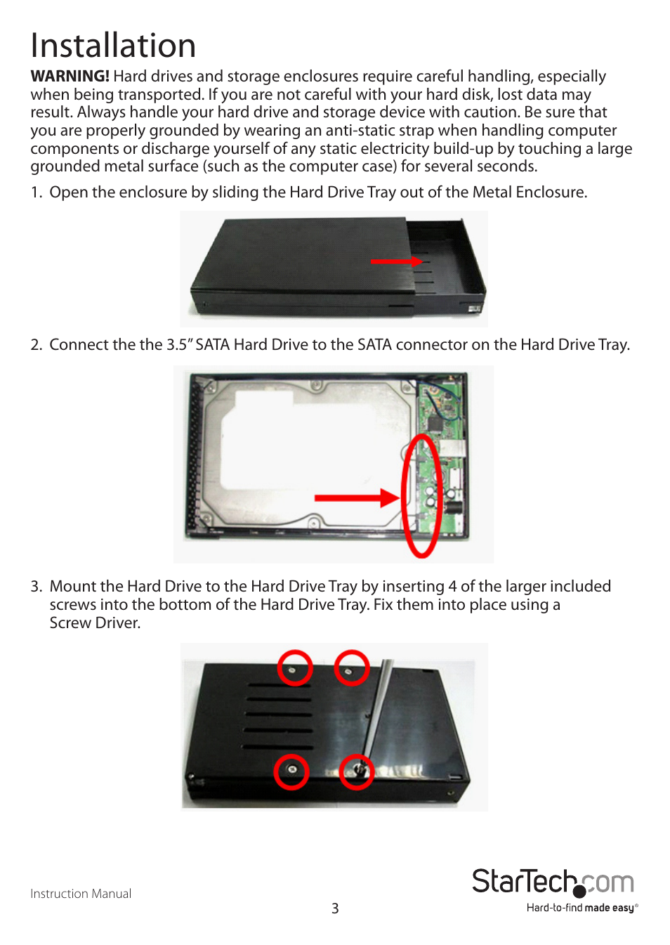 Installation | StarTech.com S3510SMU33 User Manual | Page 6 / 12