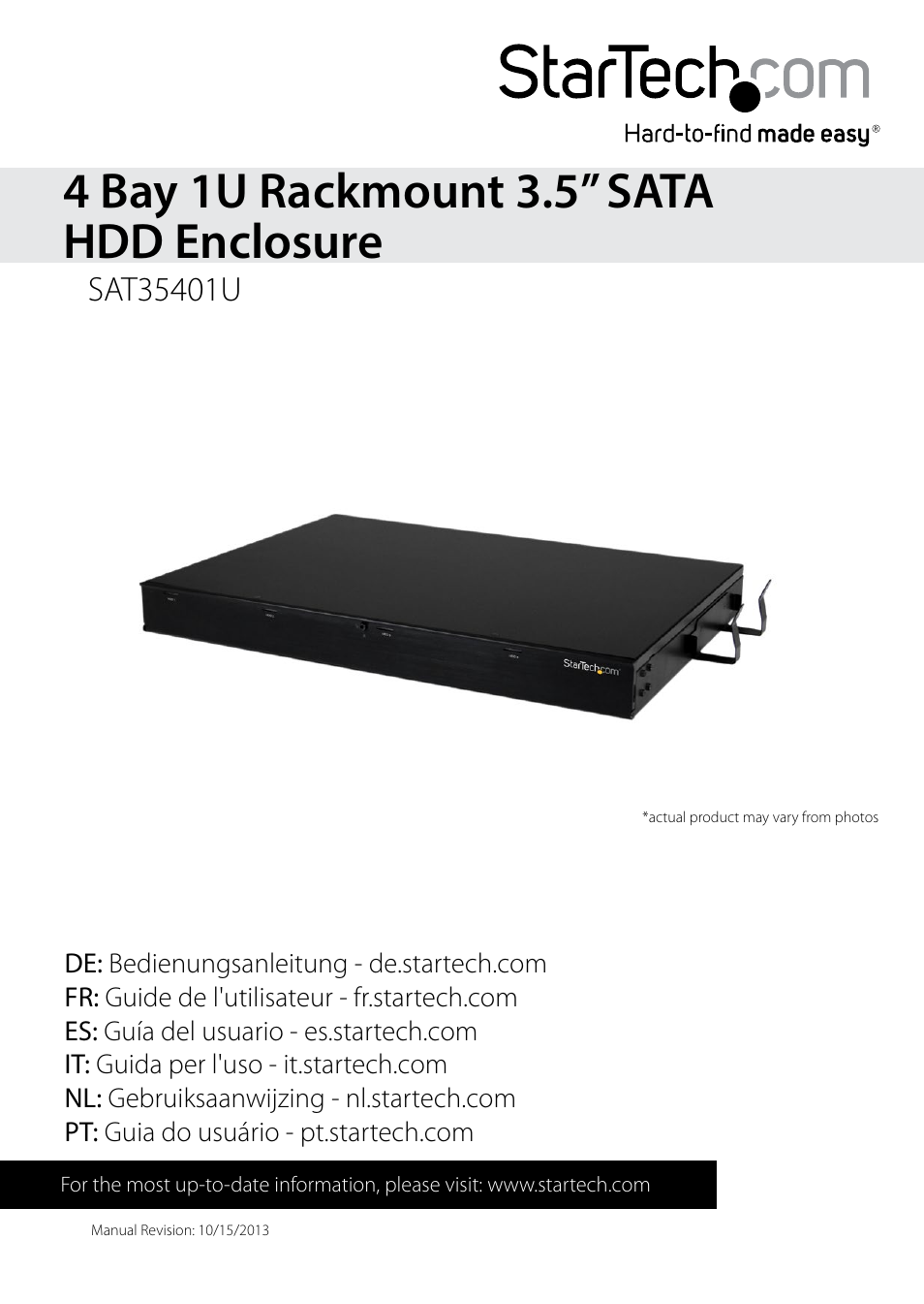StarTech.com SAT35401U User Manual | 10 pages
