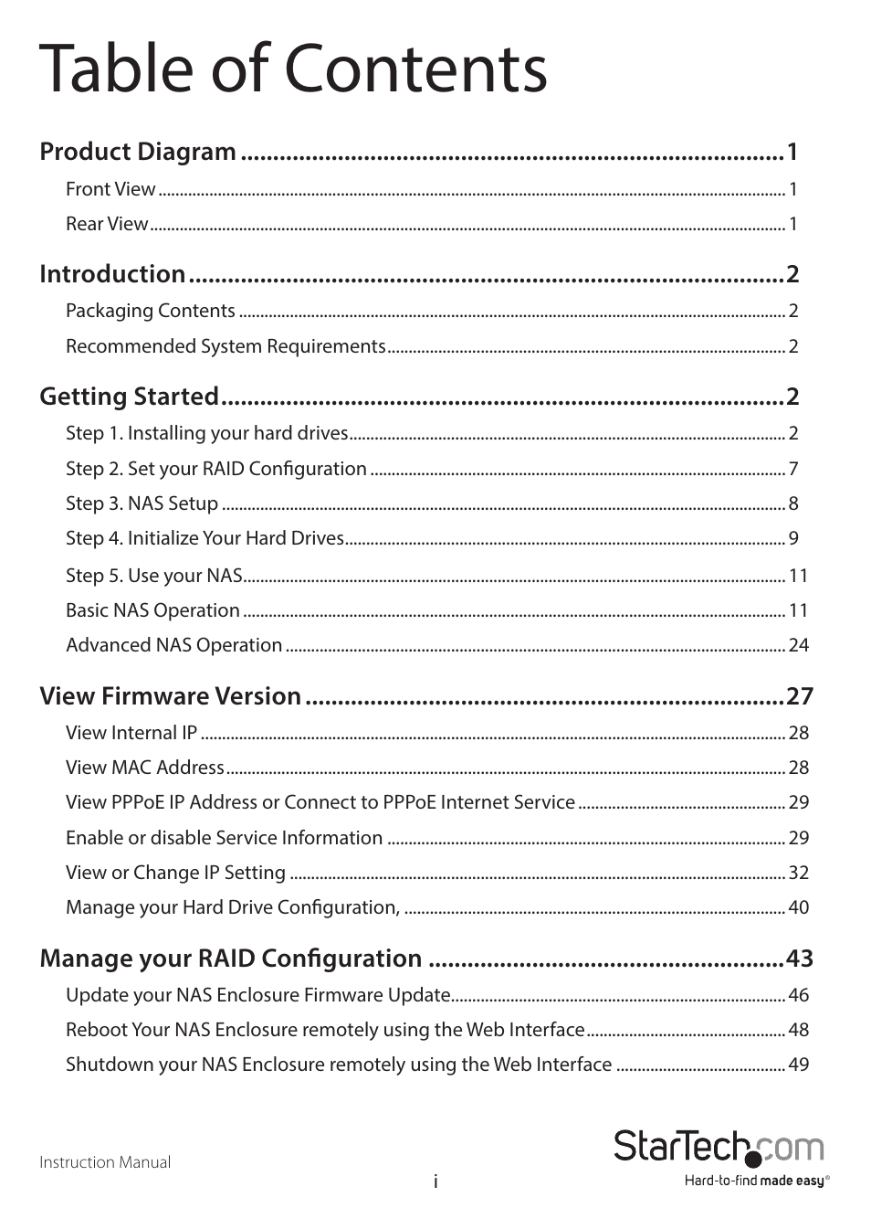 StarTech.com S352BMU3N Manual User Manual | Page 3 / 77