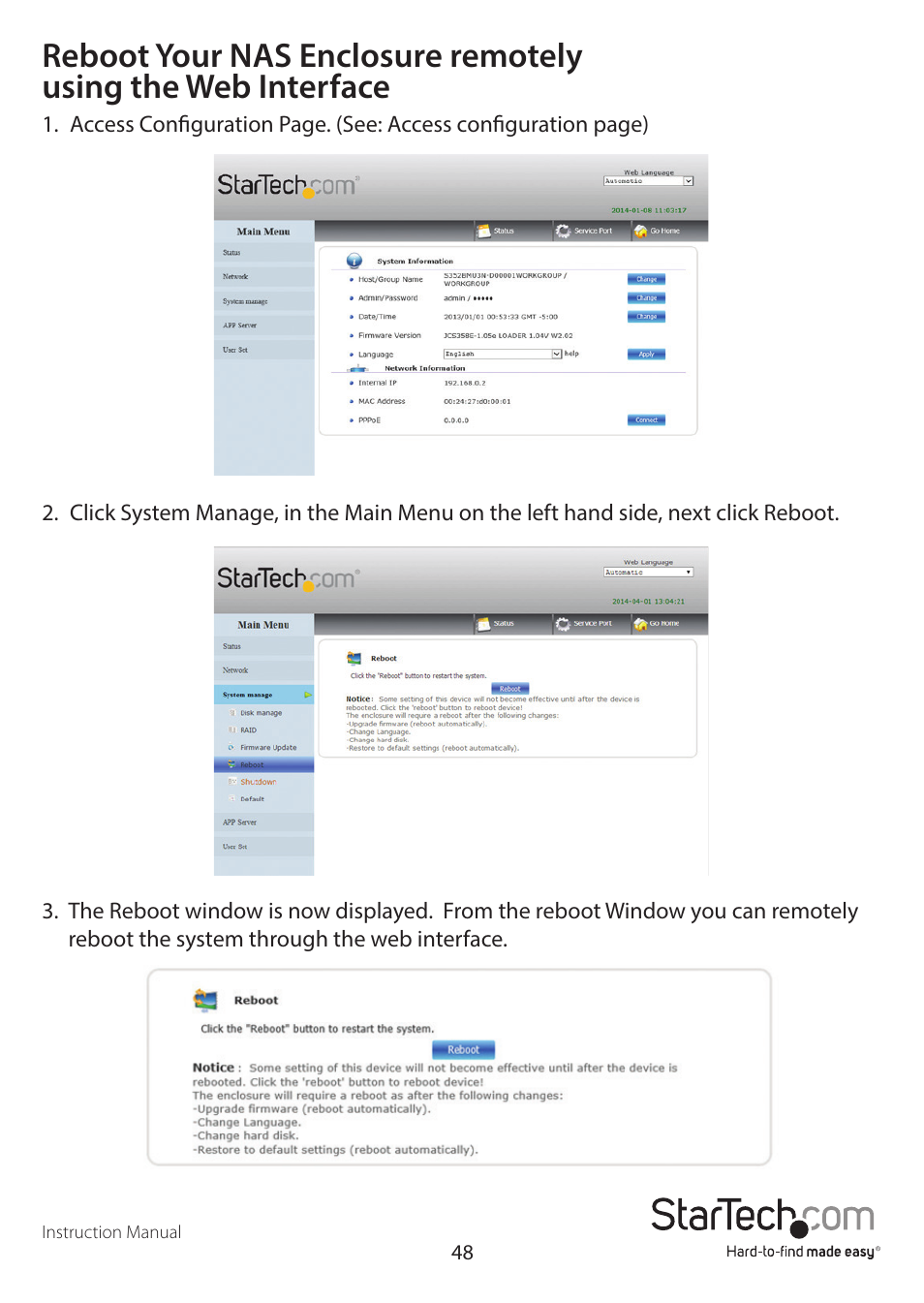 StarTech.com S352BMU3N Manual User Manual | Page 52 / 77