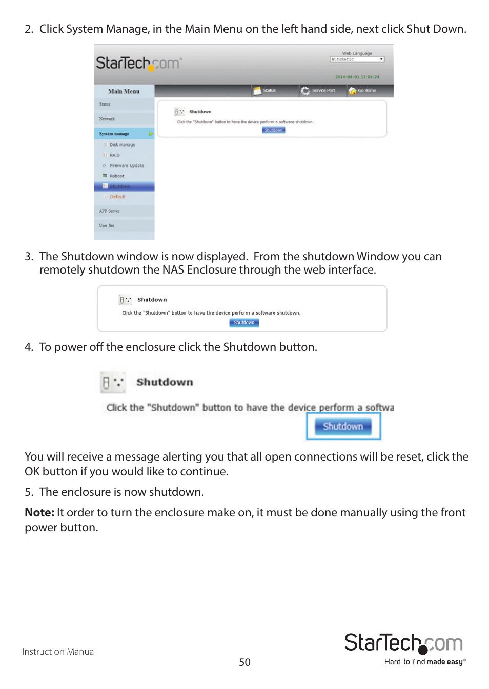 StarTech.com S352BMU3N Manual User Manual | Page 54 / 77