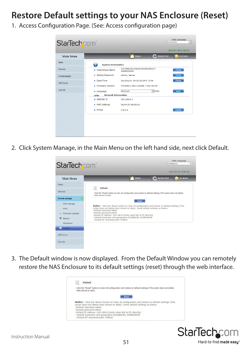 StarTech.com S352BMU3N Manual User Manual | Page 55 / 77
