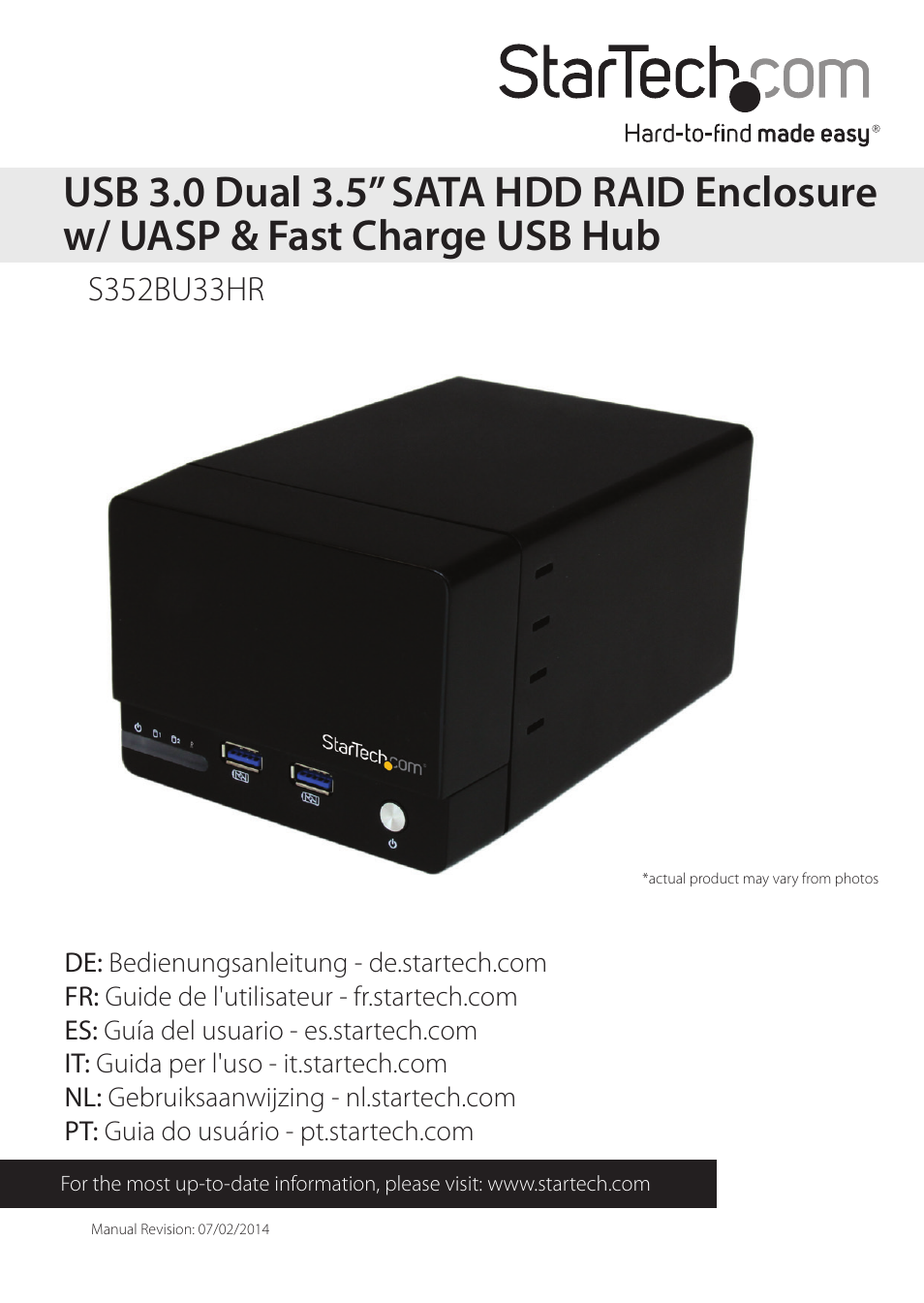 StarTech.com S352BU33HR Manual User Manual | 18 pages