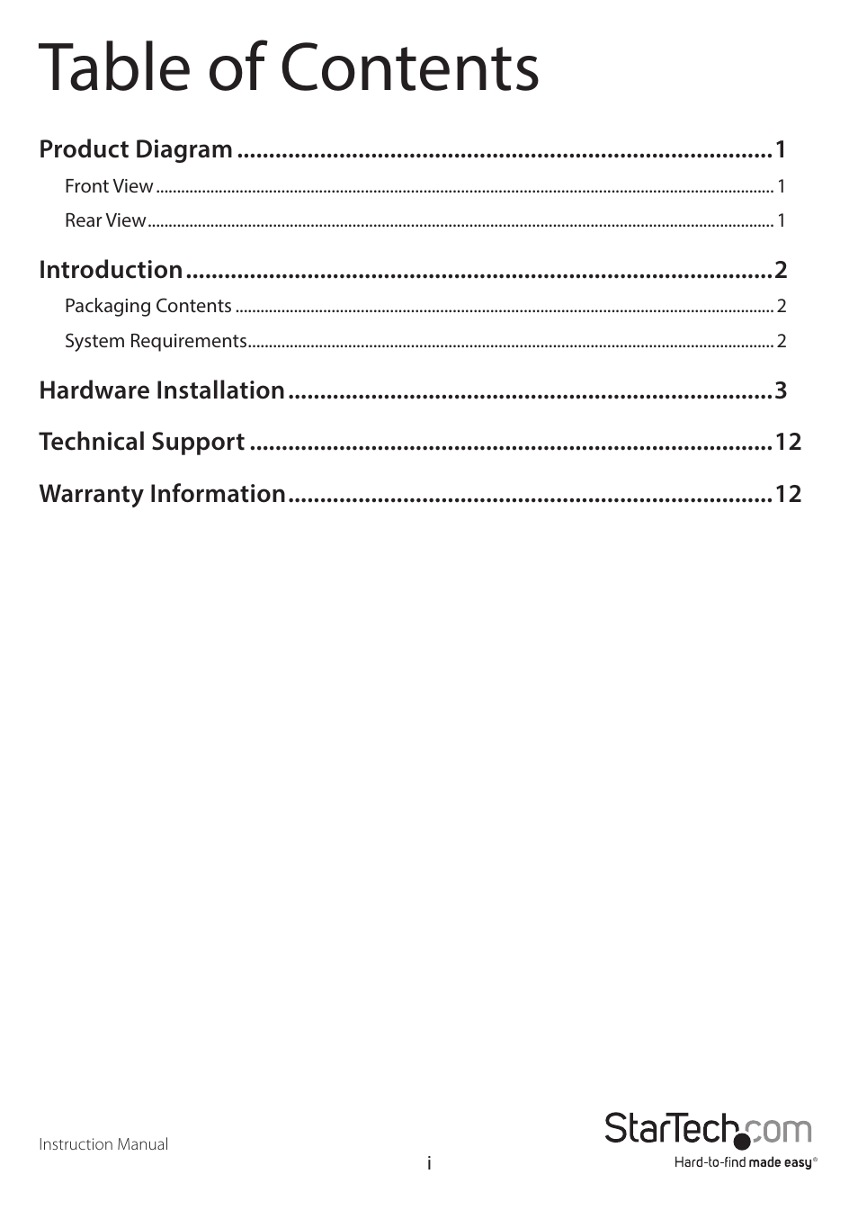 StarTech.com S352BU33HR Manual User Manual | Page 3 / 18