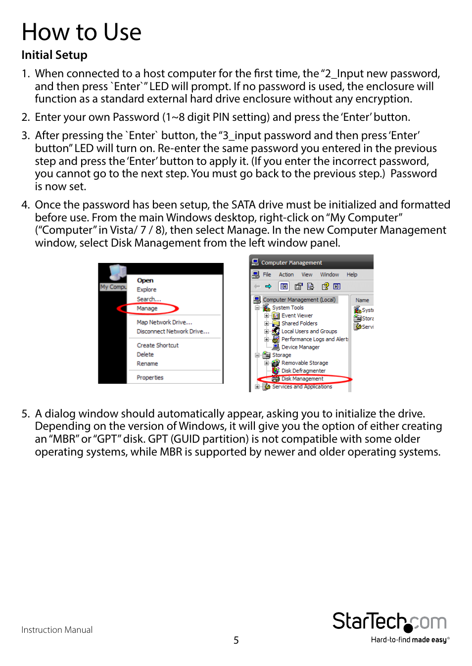 How to use | StarTech.com S2510BU3PWPS User Manual | Page 8 / 12