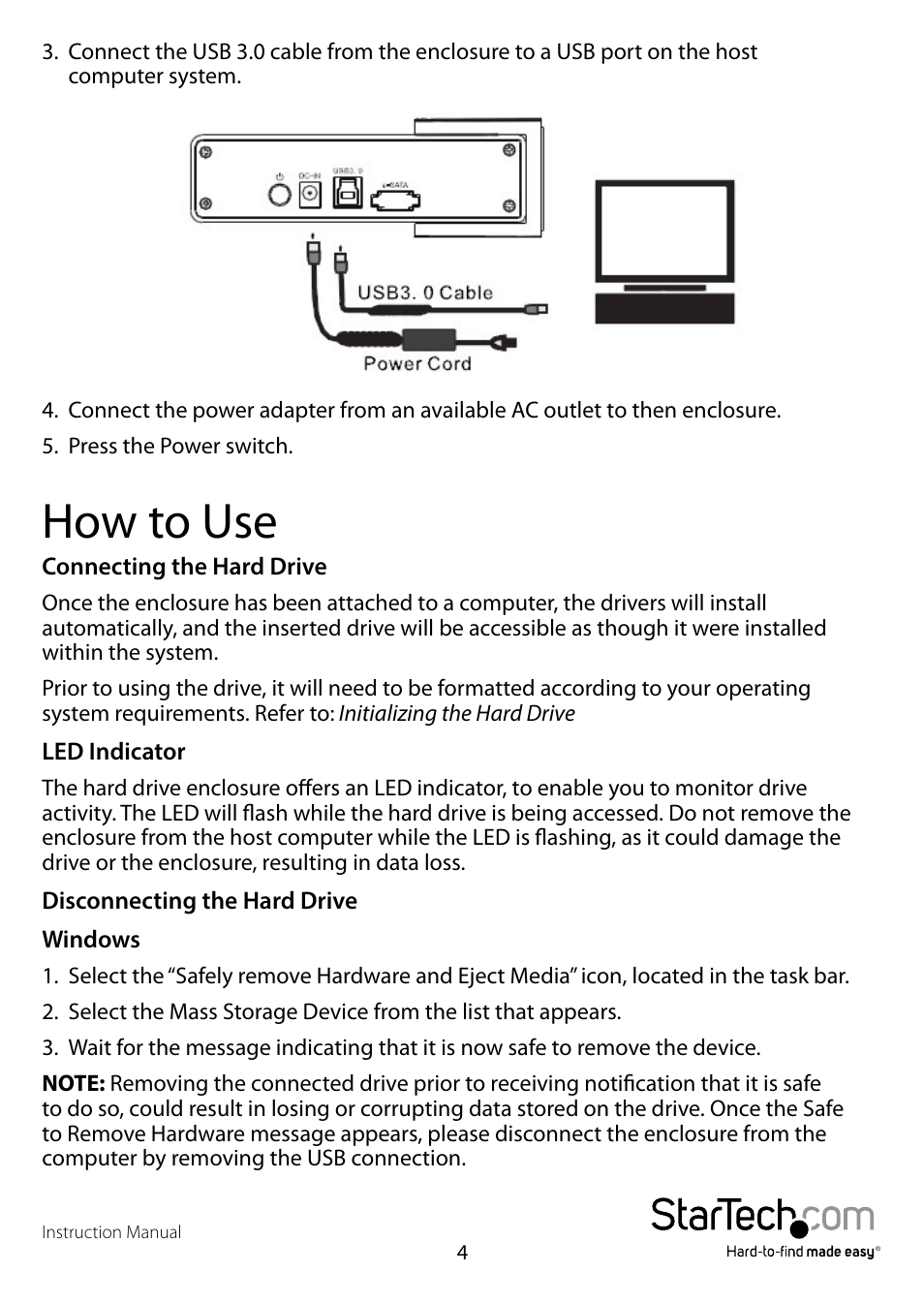 How to use | StarTech.com S3510WMU33T User Manual | Page 7 / 10