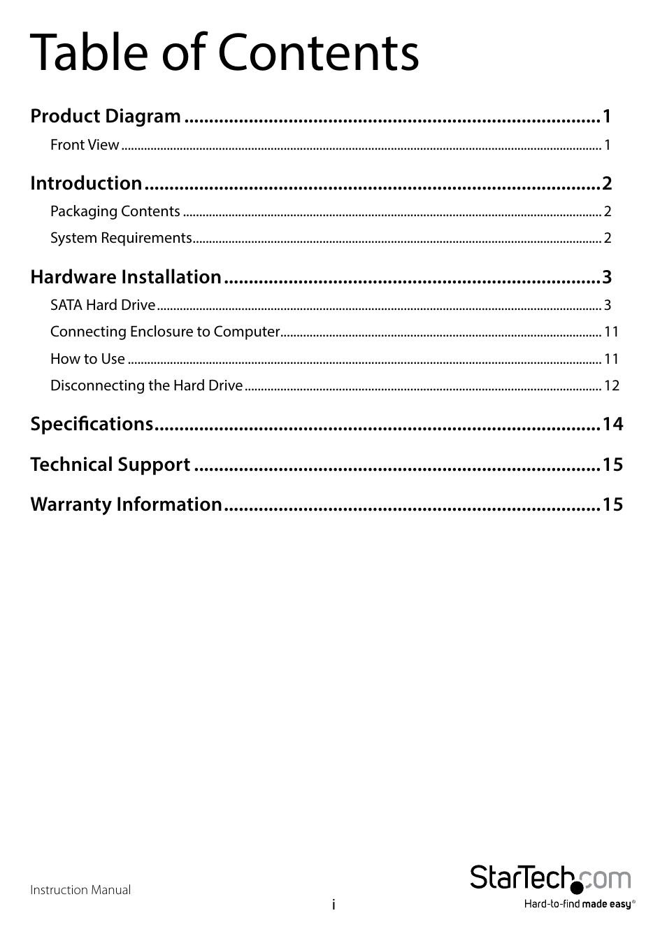 StarTech.com UNI3510BMU32 User Manual | Page 3 / 19