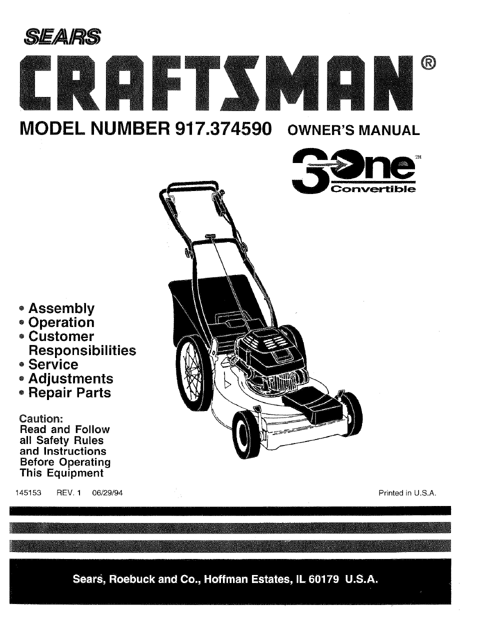 Craftsman 917.37459 User Manual | 32 pages