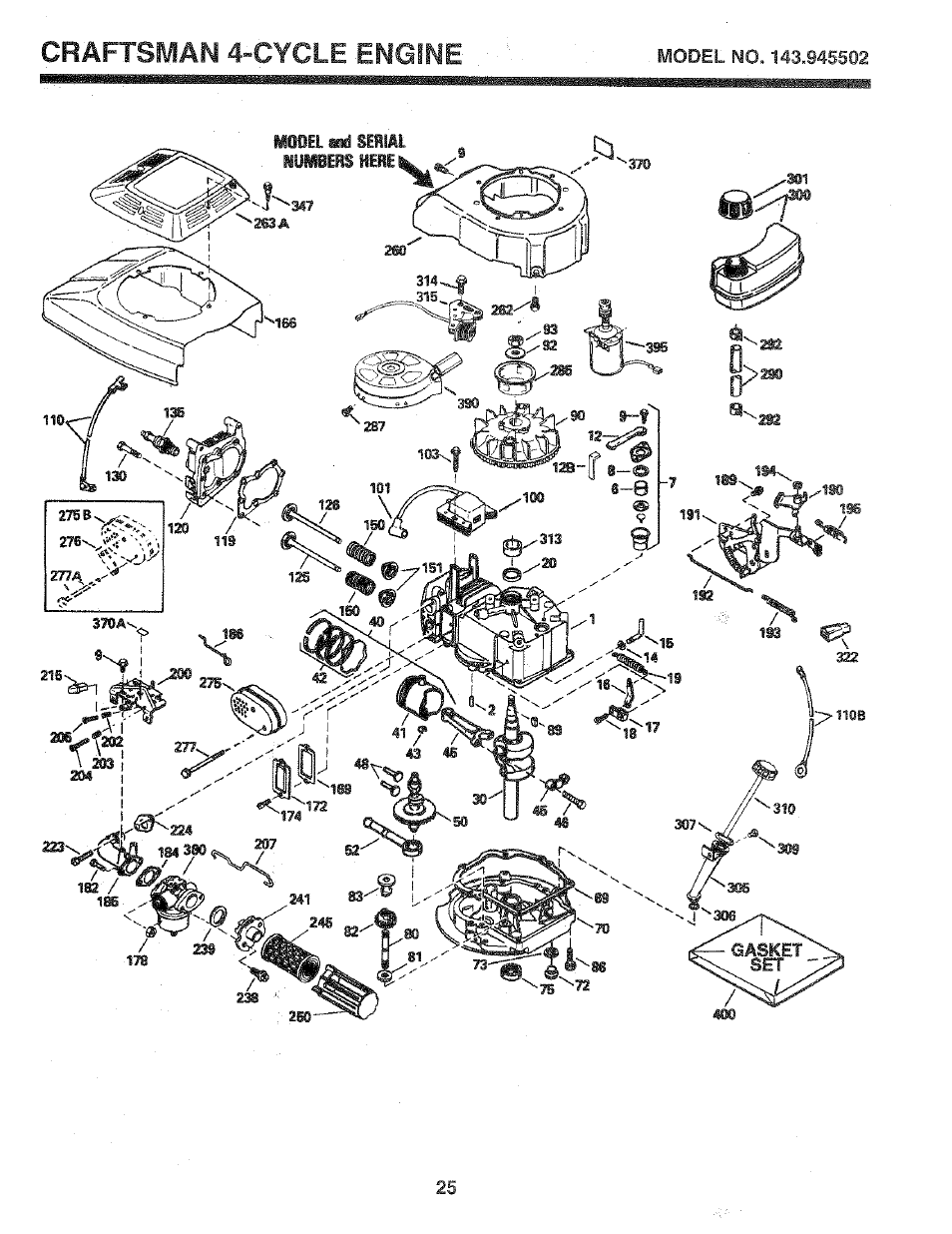 Craftsman 4-cycle engine | Craftsman 917.37459 User Manual | Page 25 / 32