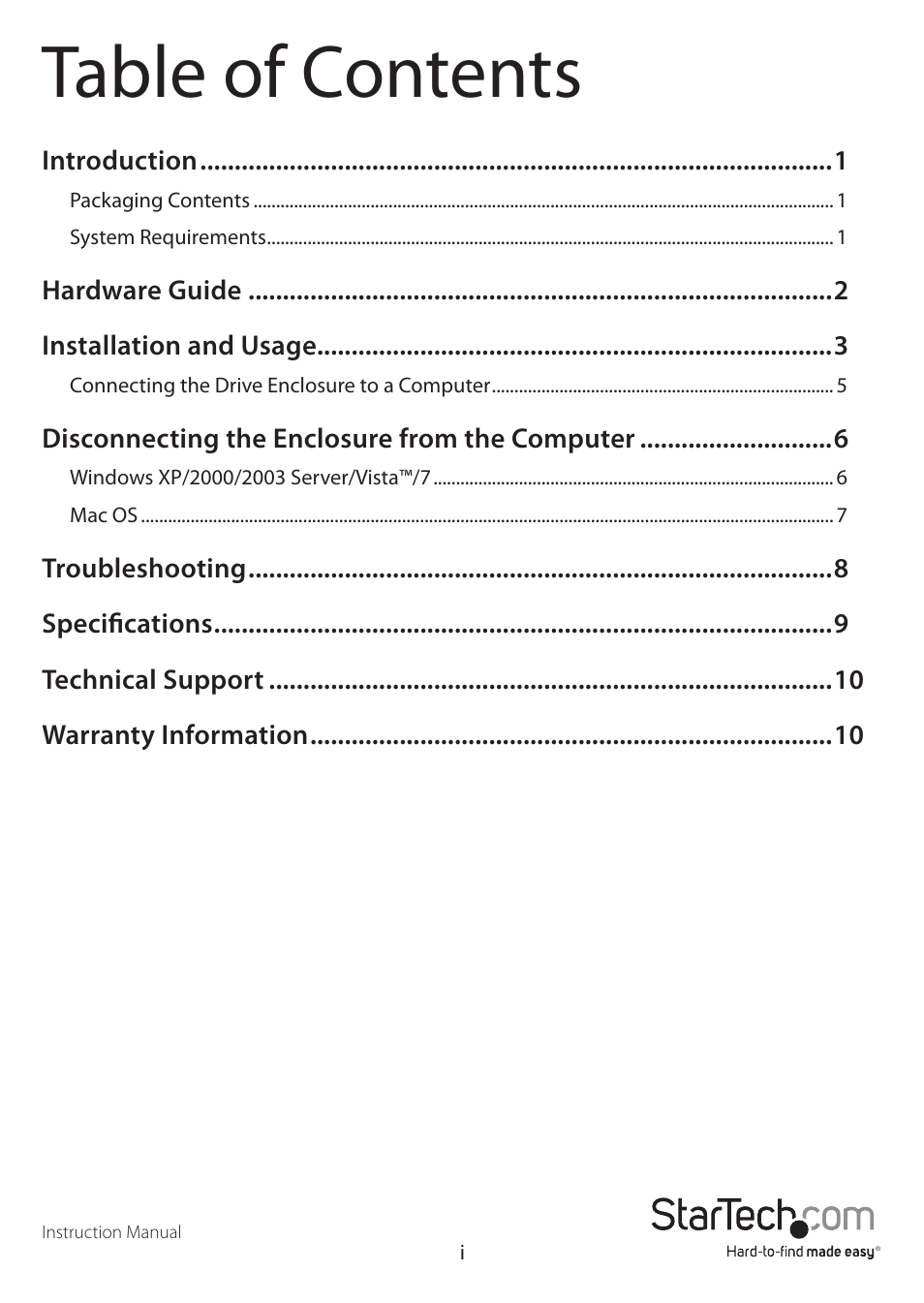 StarTech.com UNI3510UEBGB User Manual | Page 3 / 14