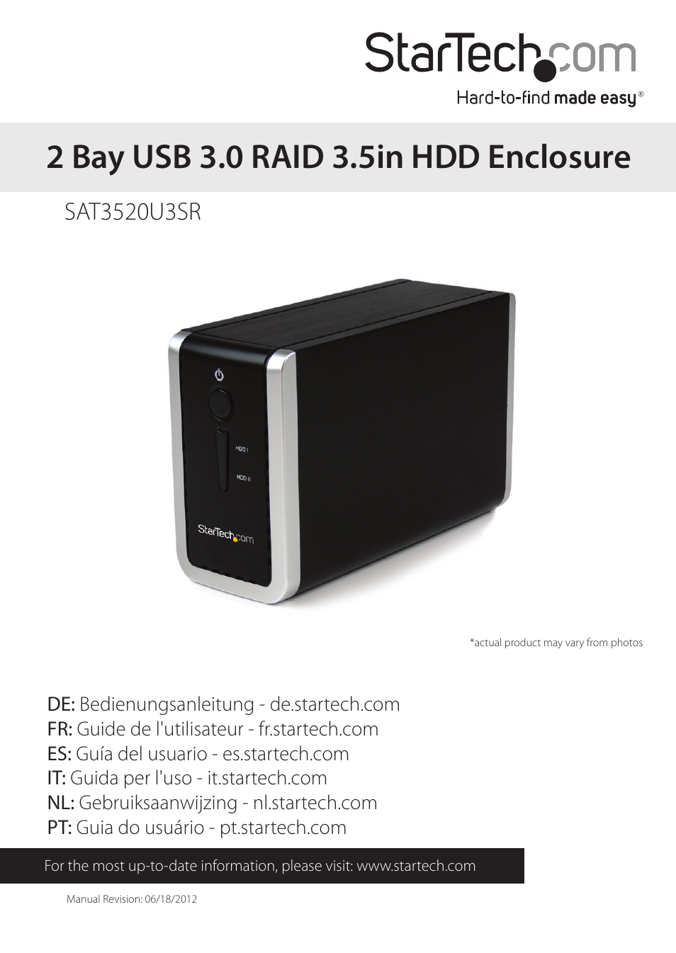 StarTech.com SAT3520U3SR User Manual | 13 pages