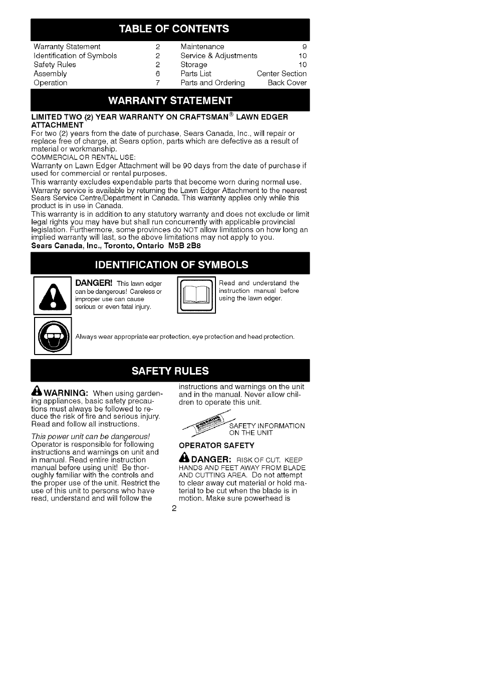 Craftsman C944.511573 User Manual | Page 2 / 10