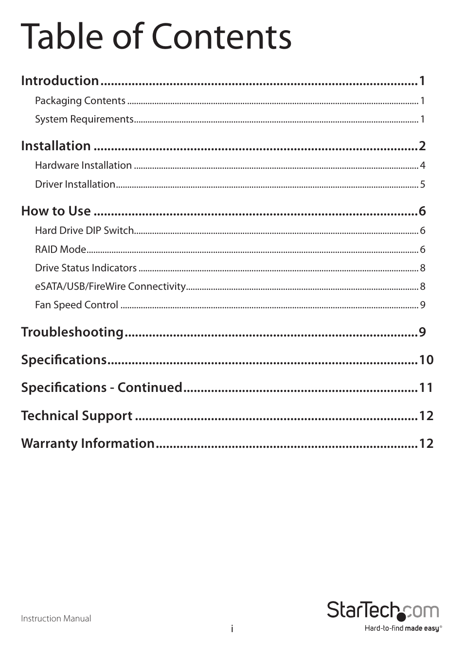 StarTech.com S354UFER User Manual | Page 3 / 16