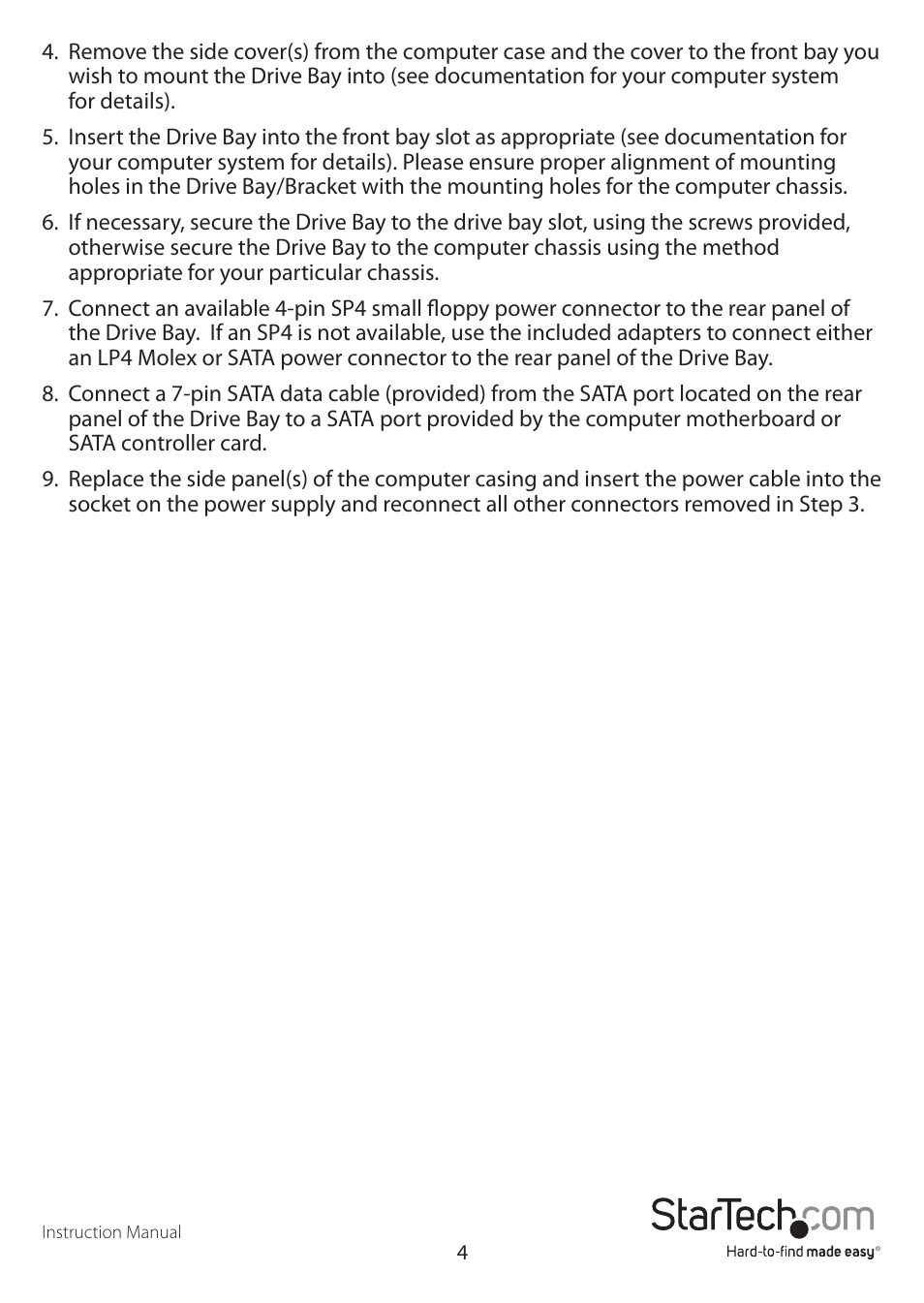 StarTech.com SAT2510U3S User Manual | Page 7 / 12