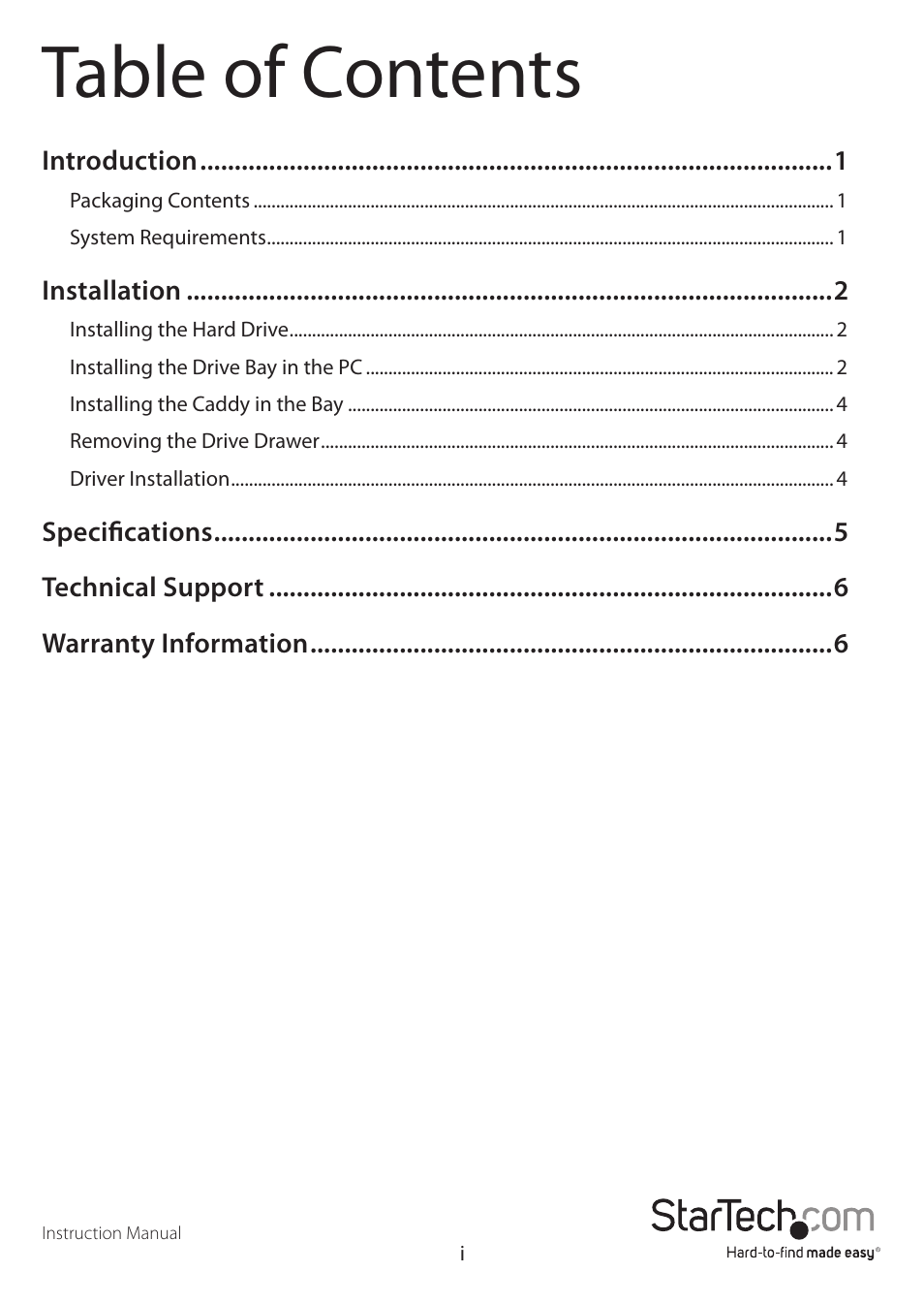 StarTech.com DRW150SATBK User Manual | Page 3 / 10