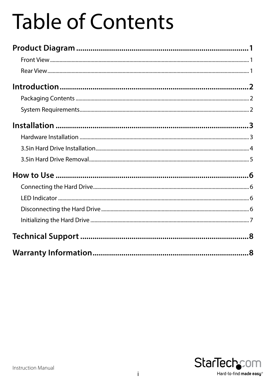 StarTech.com HSB3SATSASBA User Manual | Page 3 / 12