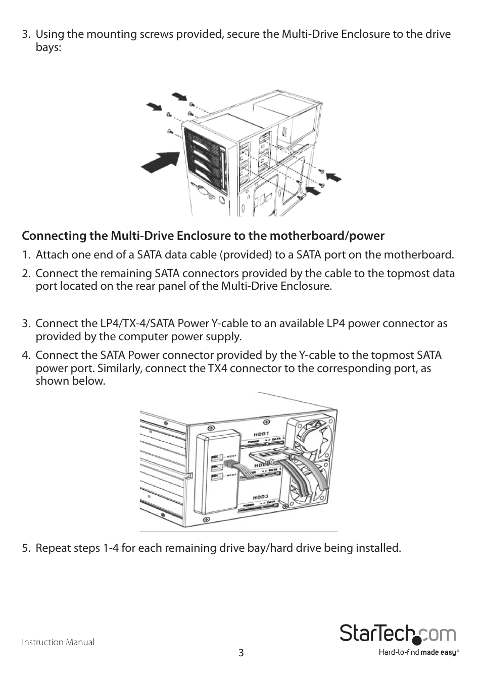 StarTech.com HSB430SATBK User Manual | Page 6 / 11