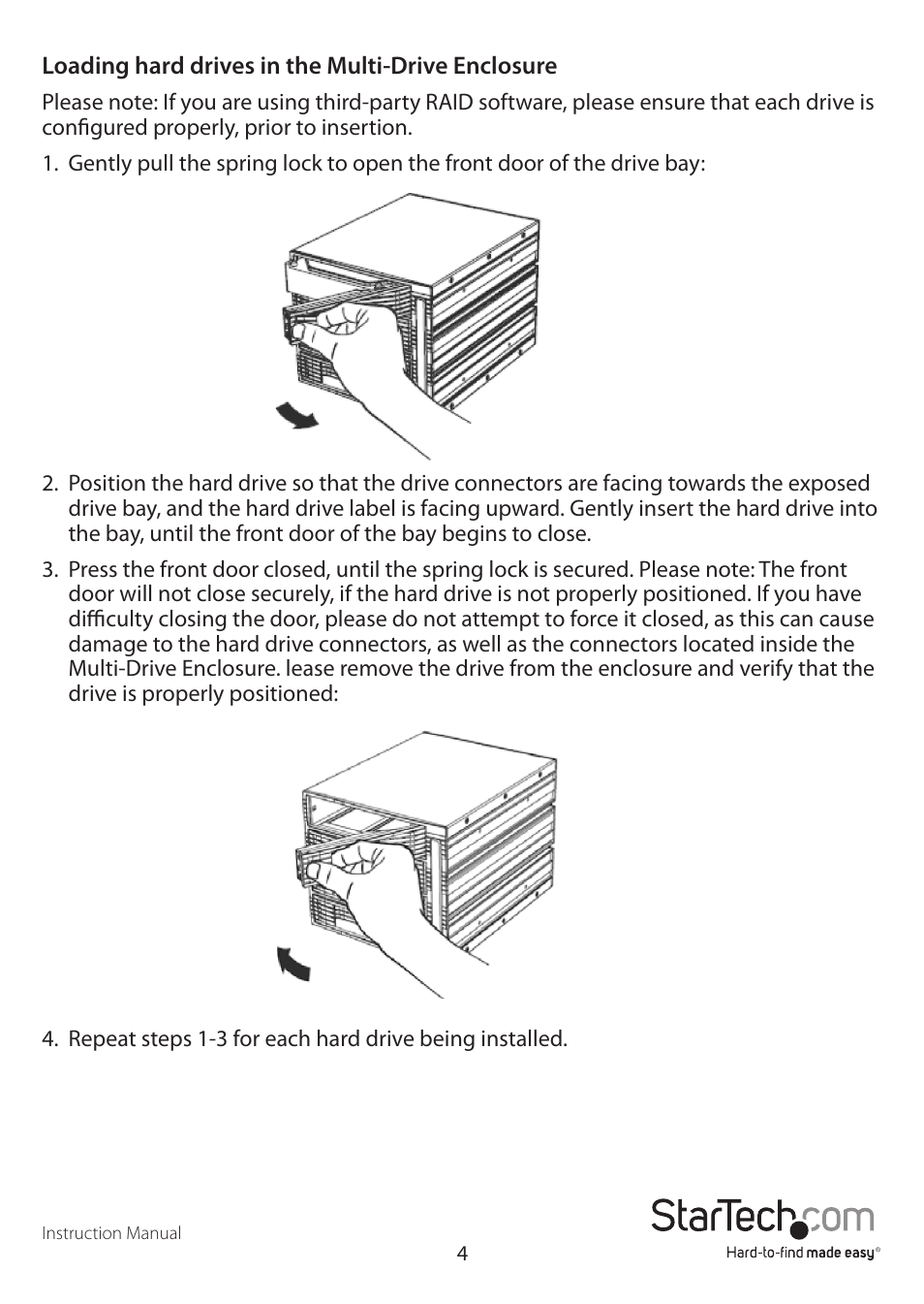 StarTech.com HSB430SATBK User Manual | Page 7 / 11