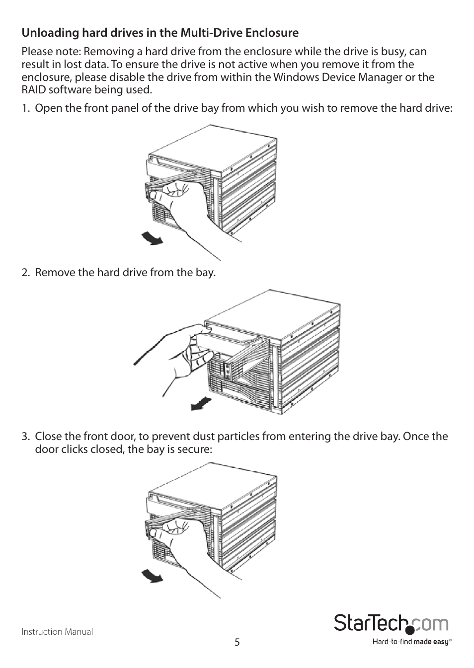 StarTech.com HSB430SATBK User Manual | Page 8 / 11