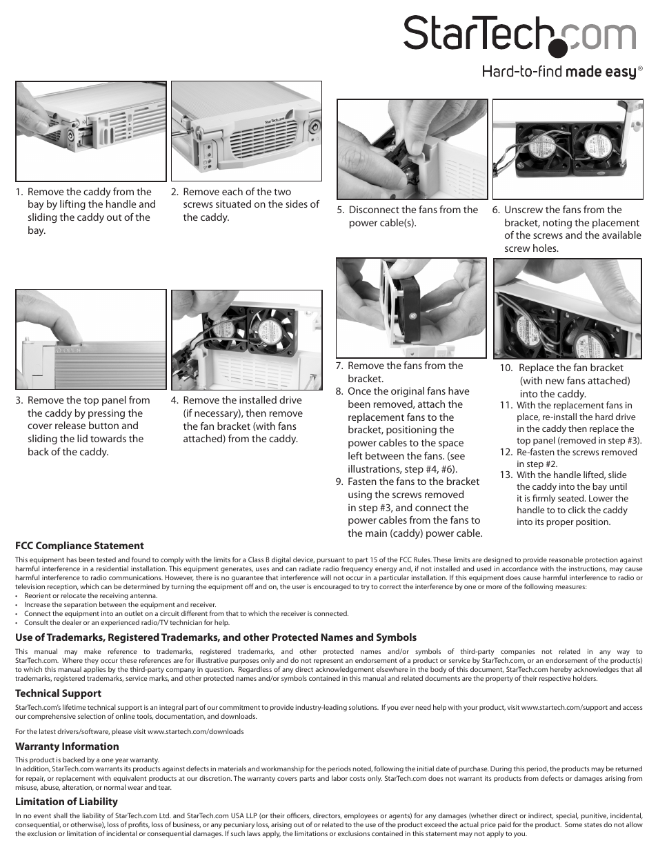 StarTech.com DRW115FANKIT User Manual | Page 2 / 2