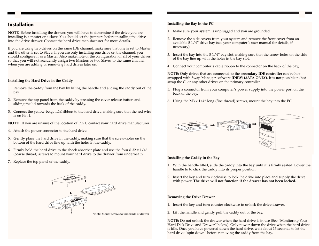 Installation | StarTech.com DRW113ATABK User Manual | Page 6 / 6