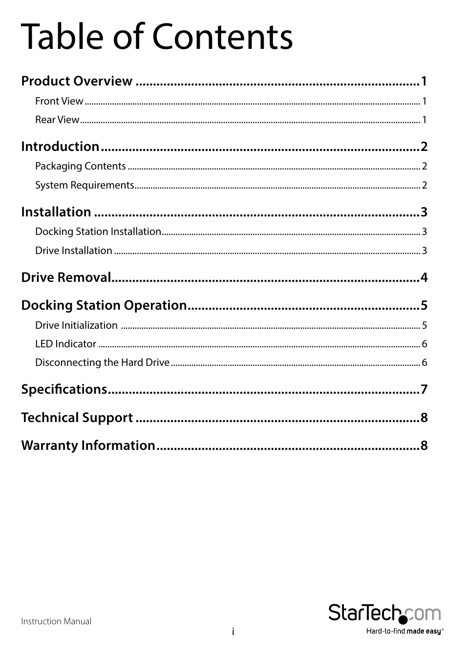 StarTech.com SDOCK2U33EB User Manual | Page 3 / 12