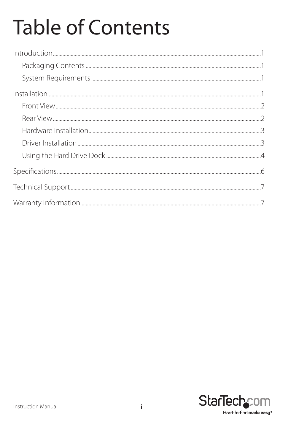 StarTech.com UNIDOCK2U User Manual | Page 3 / 11