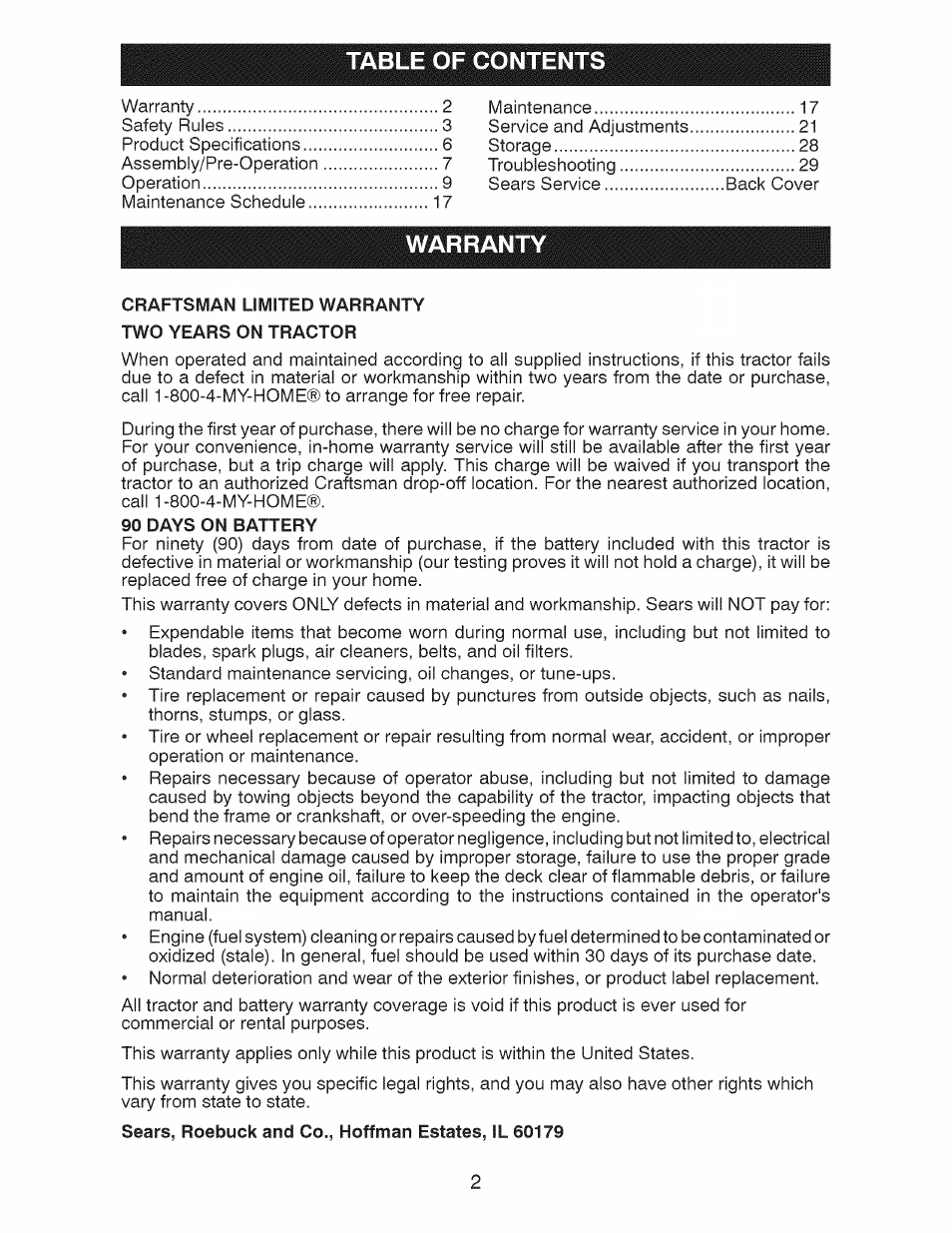 Craftsman 28928 User Manual | Page 2 / 64