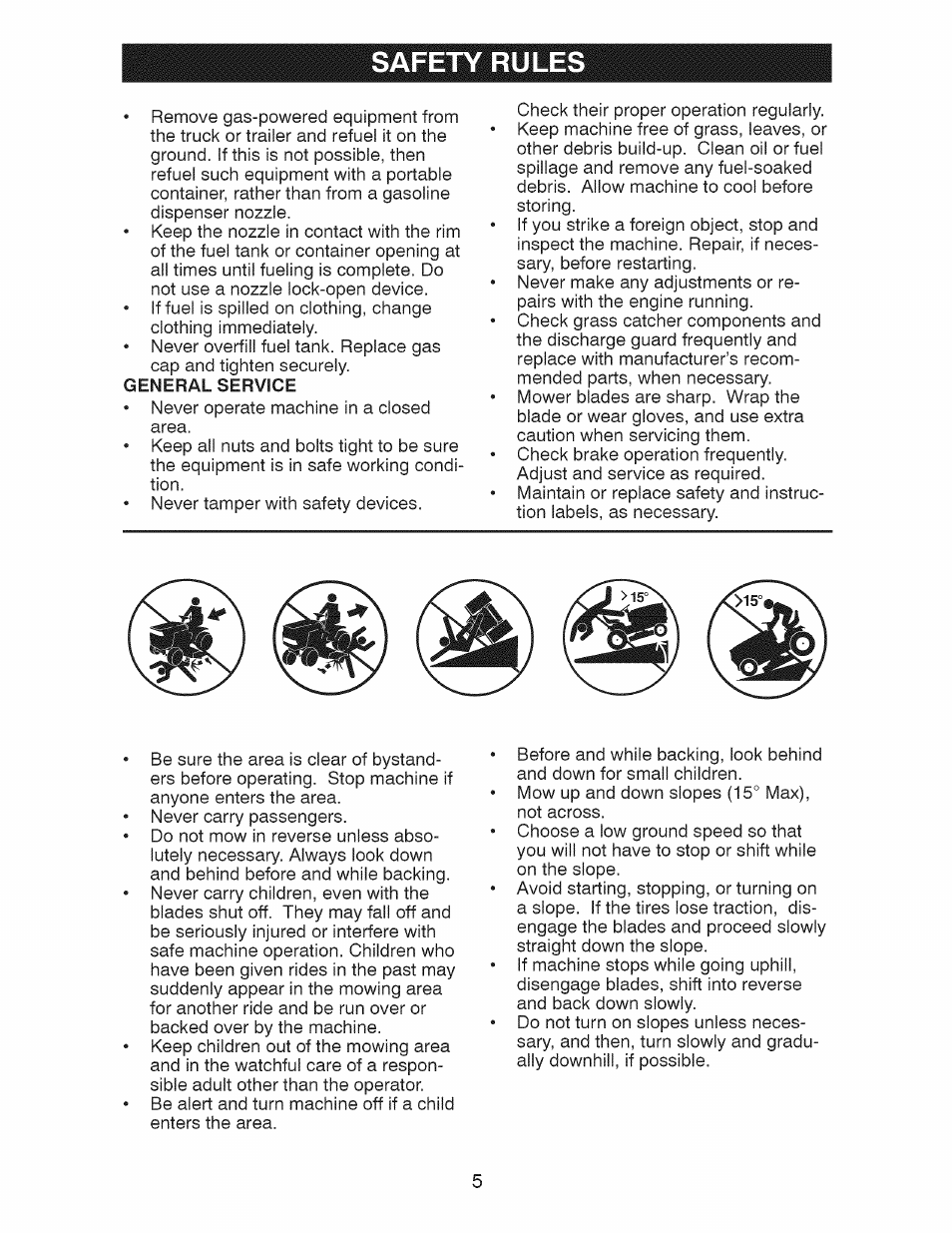 Safety rules | Craftsman 28928 User Manual | Page 5 / 64