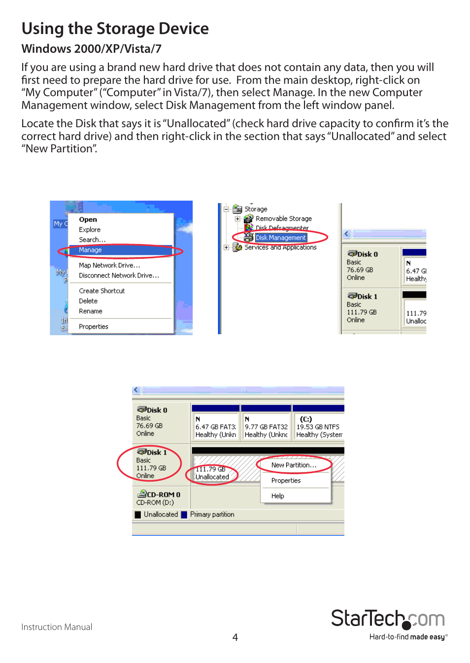 Using the storage device | StarTech.com SATDOCKU3S User Manual | Page 7 / 11