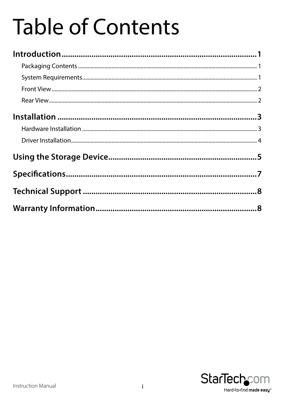 StarTech.com SATDOCKU3FEU User Manual | Page 3 / 12