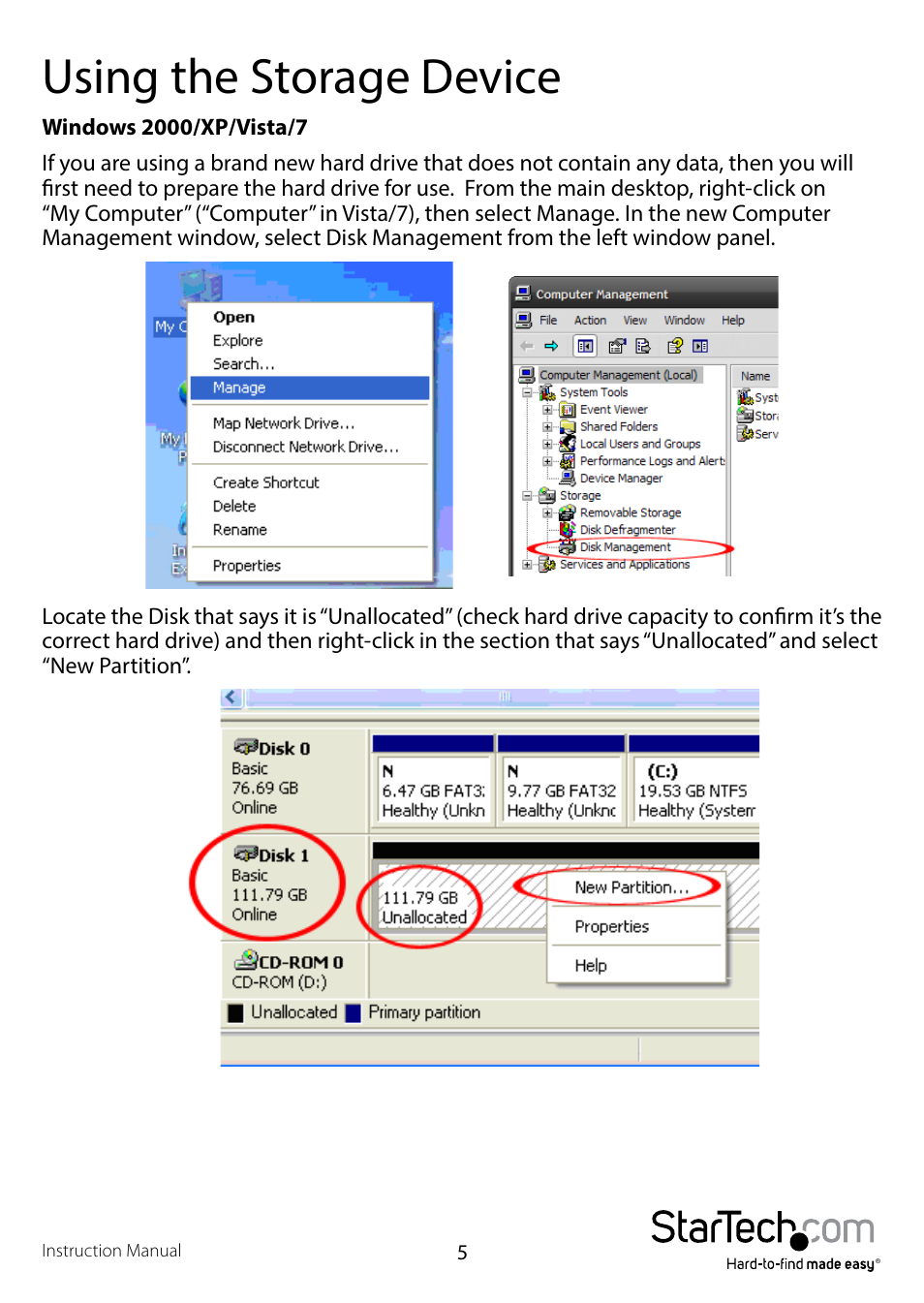 Using the storage device | StarTech.com SATDOCKU3FEU User Manual | Page 8 / 12