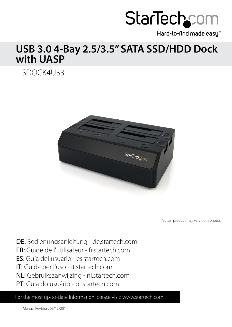 StarTech.com SDOCK4U33 User Manual | 13 pages