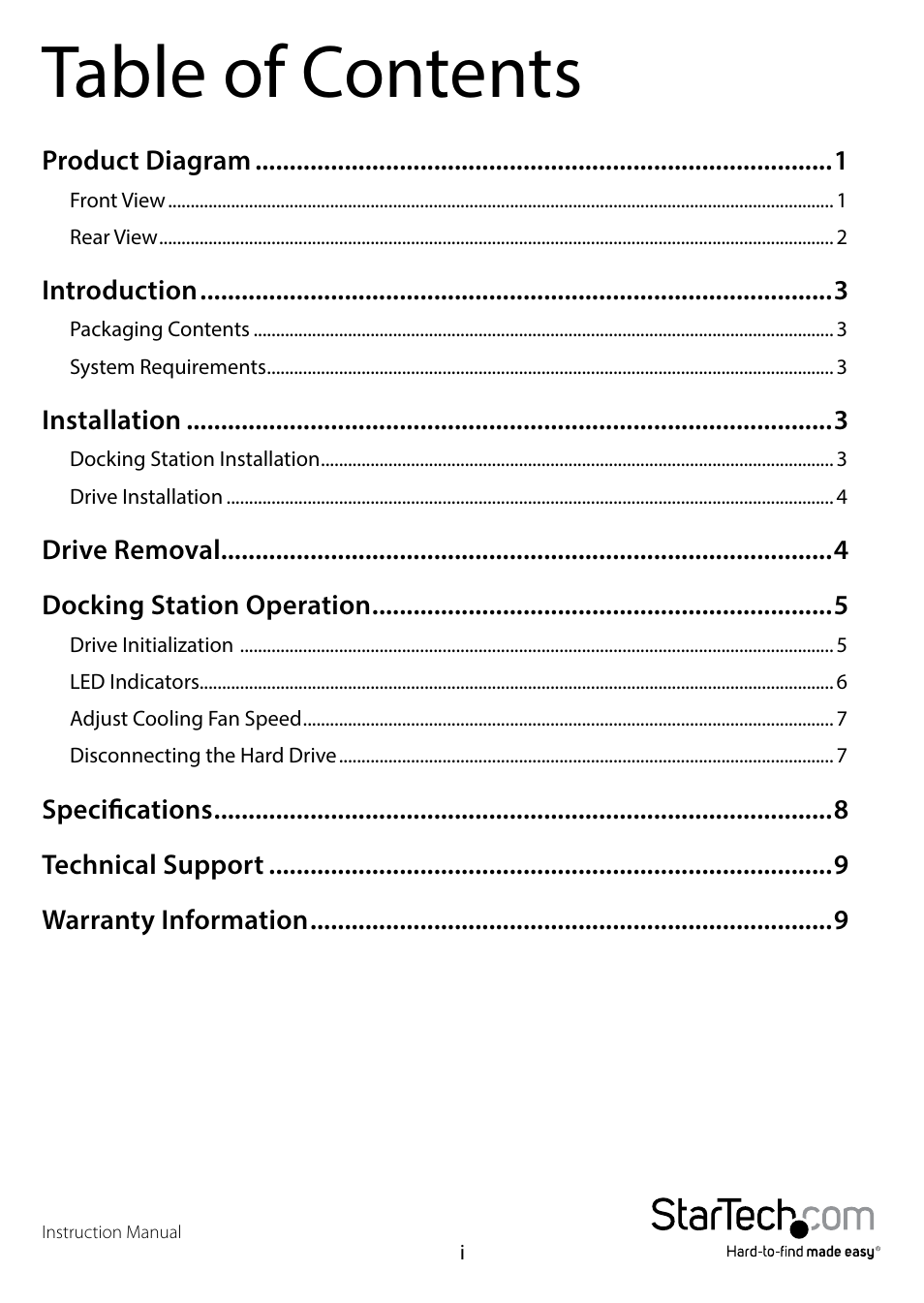 StarTech.com SDOCK4U33 User Manual | Page 3 / 13