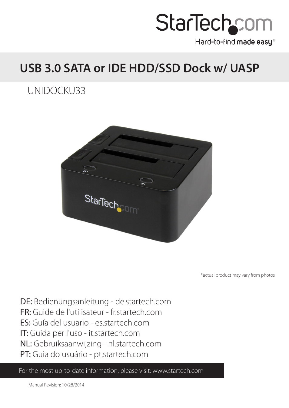 StarTech.com UNIDOCKU33 User Manual | 13 pages