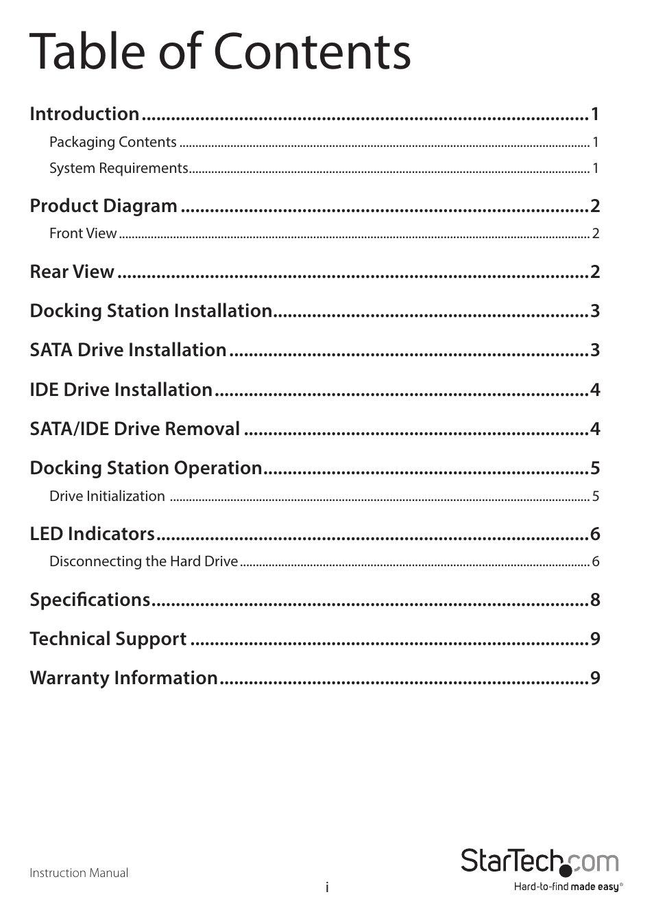 StarTech.com UNIDOCKU33 User Manual | Page 3 / 13